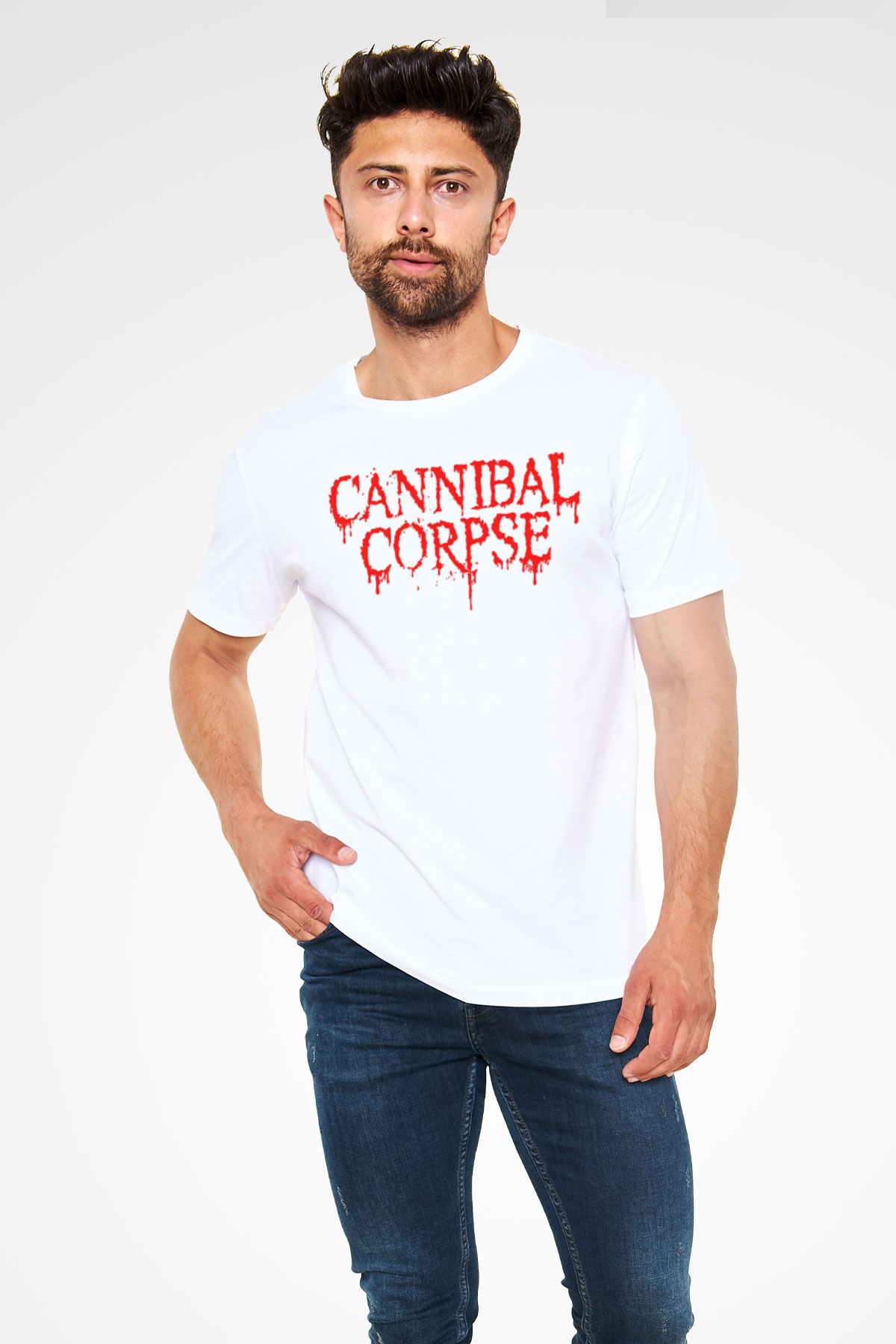 Cannibal Corpse Beyaz Unisex Tişört T-Shirt - TişörtFabrikası