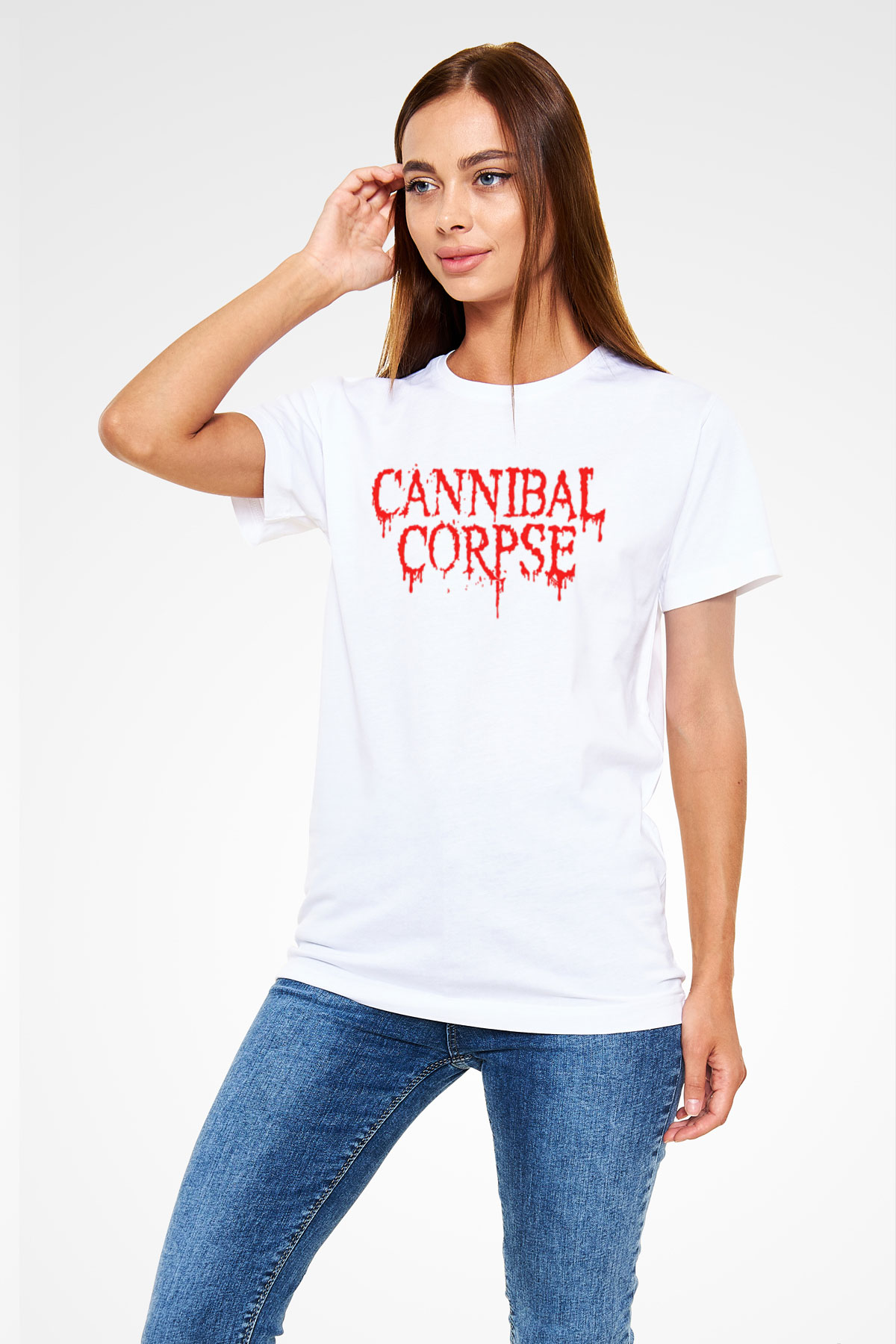 Cannibal Corpse Beyaz Unisex Tişört T-Shirt - TişörtFabrikası