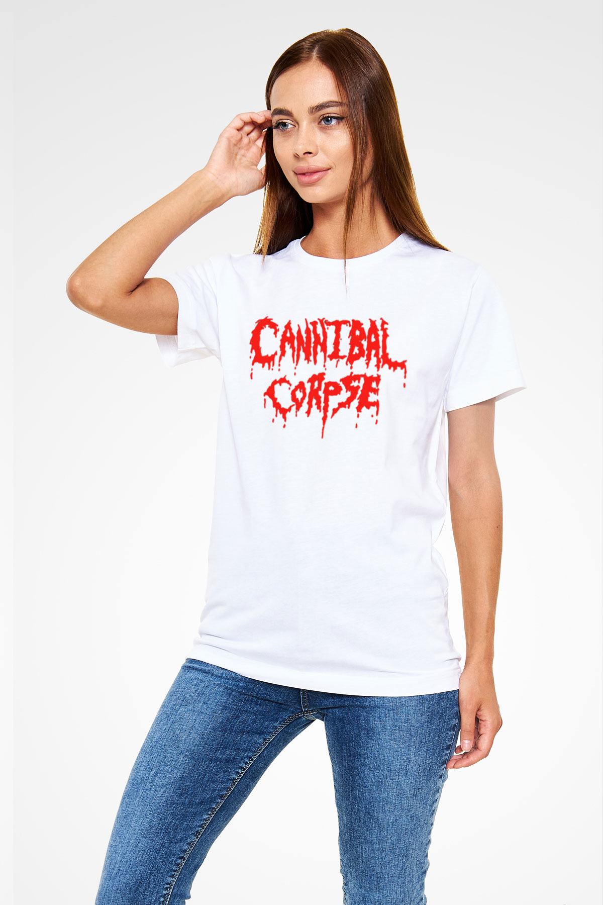 Cannibal Corpse Beyaz Unisex Tişört T-Shirt - TişörtFabrikası