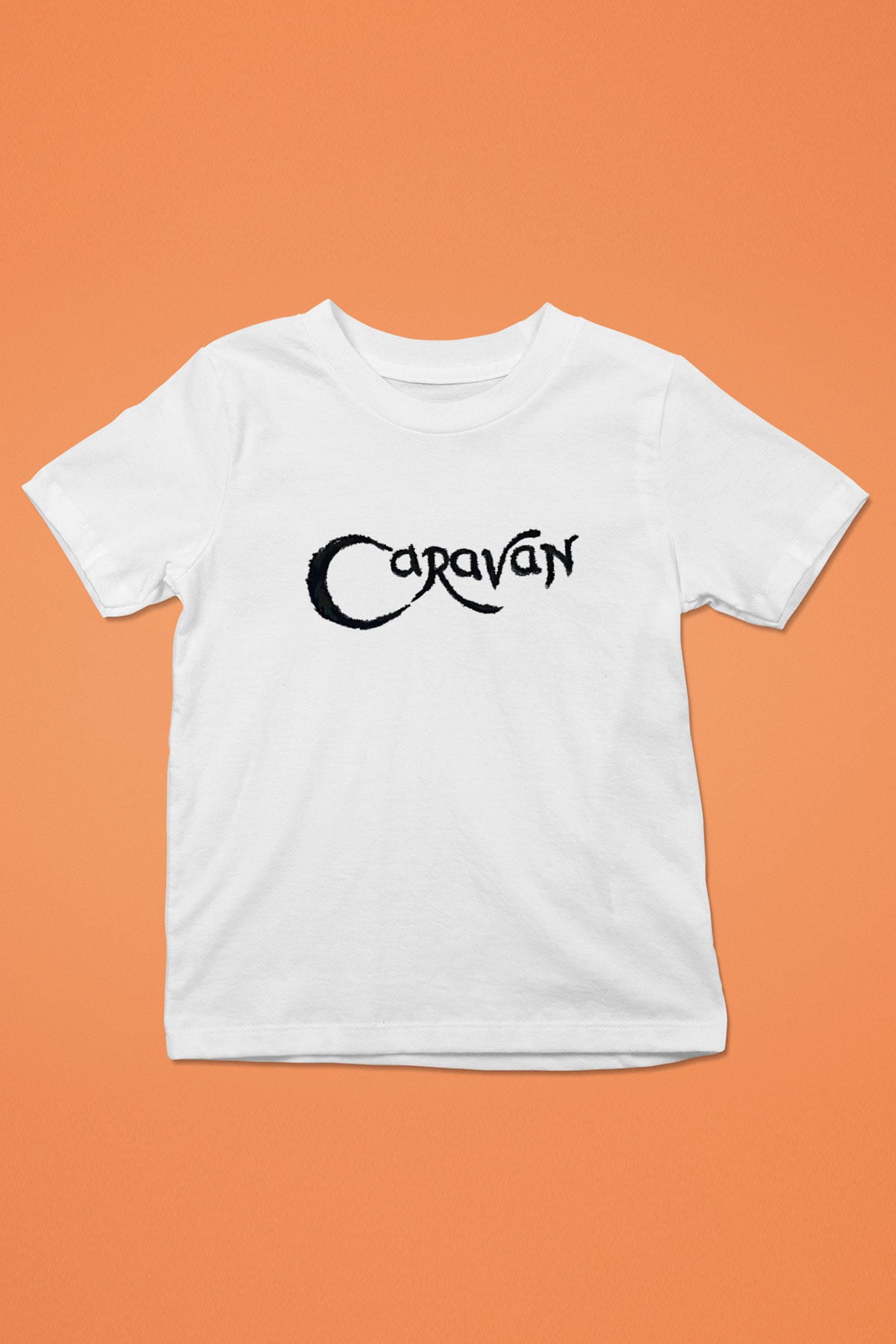 Caravan Baskılı Beyaz Unisex Beyaz Çocuk Tişört - Tshirt