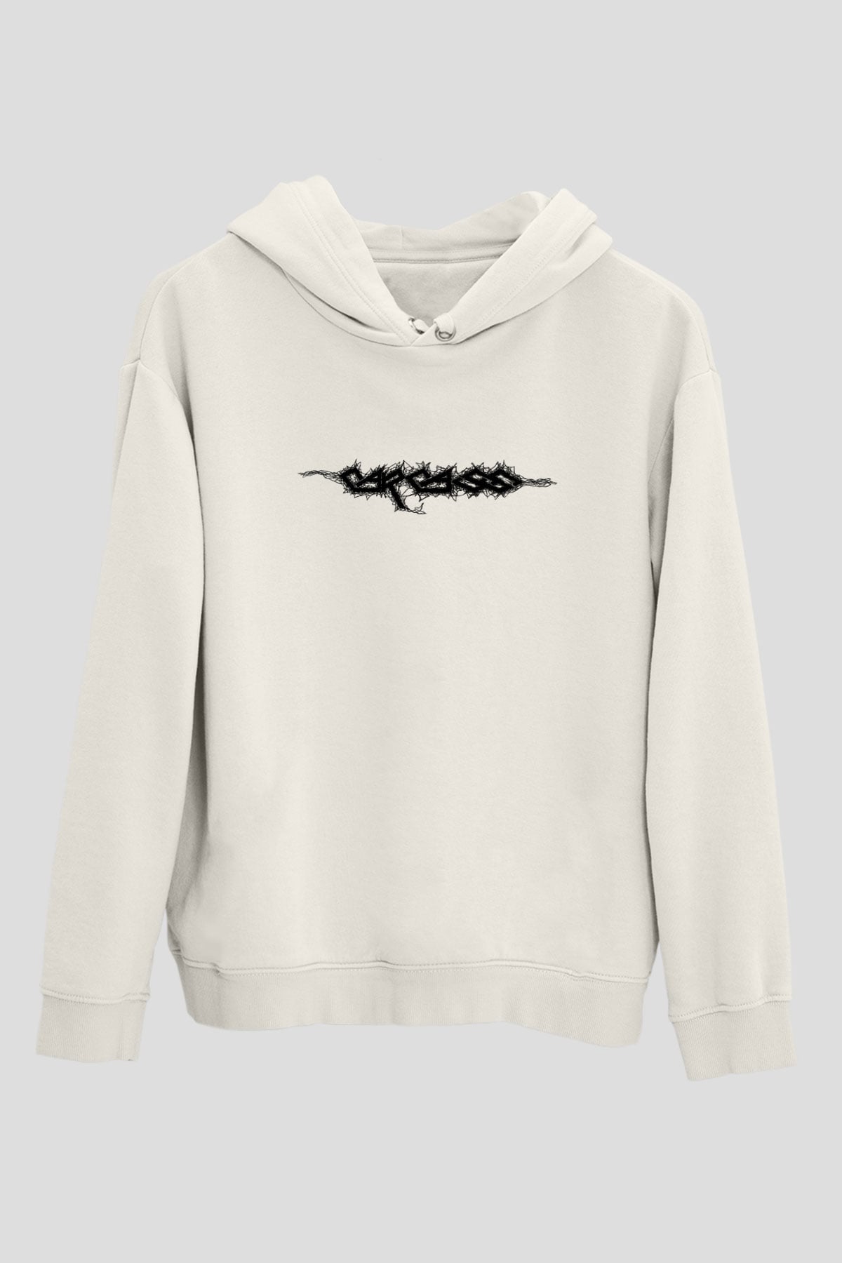 Carcass Beyaz Unisex Kapşonlu Sweatshirt