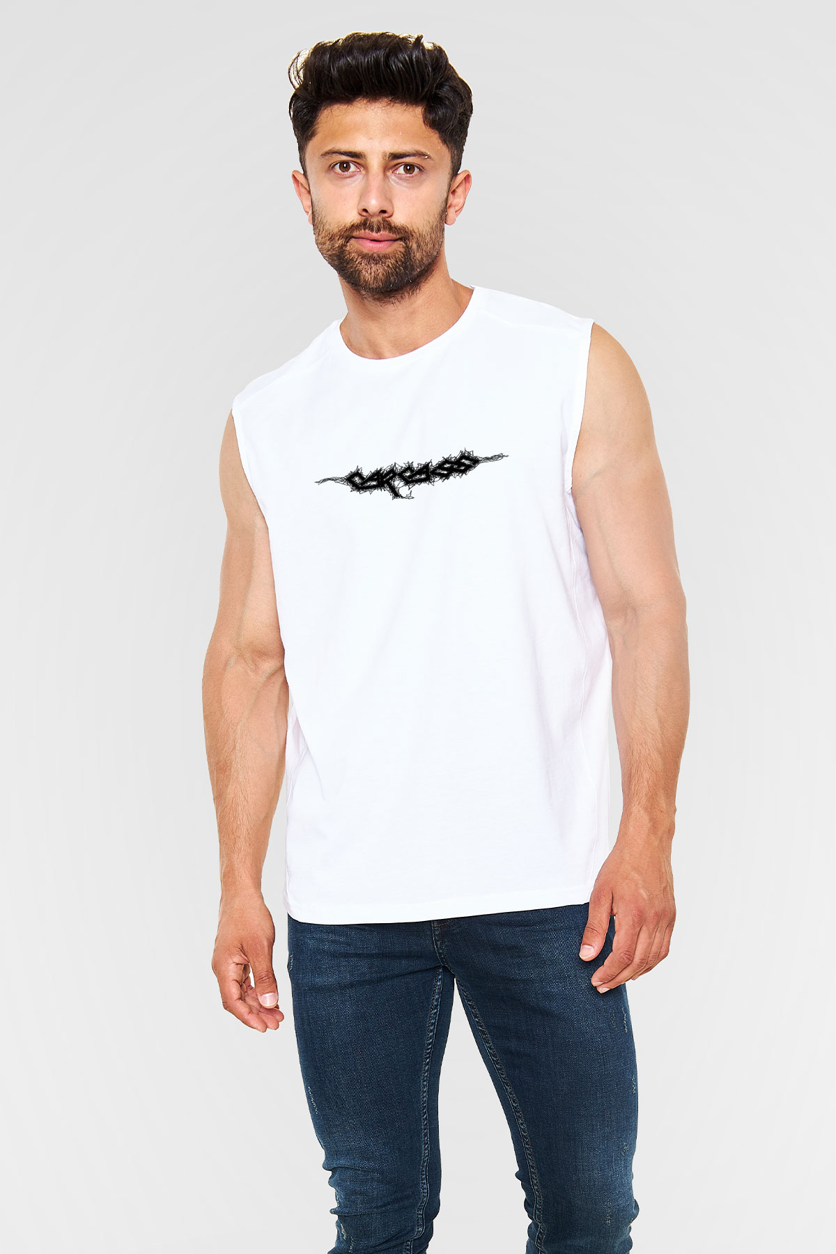 Carcass Beyaz Unisex Kolsuz Tişört