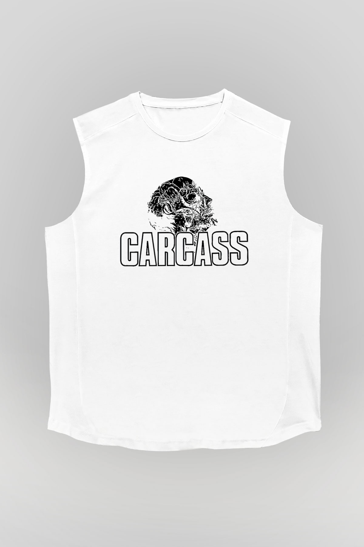 Carcass Beyaz Unisex Kolsuz Tişört