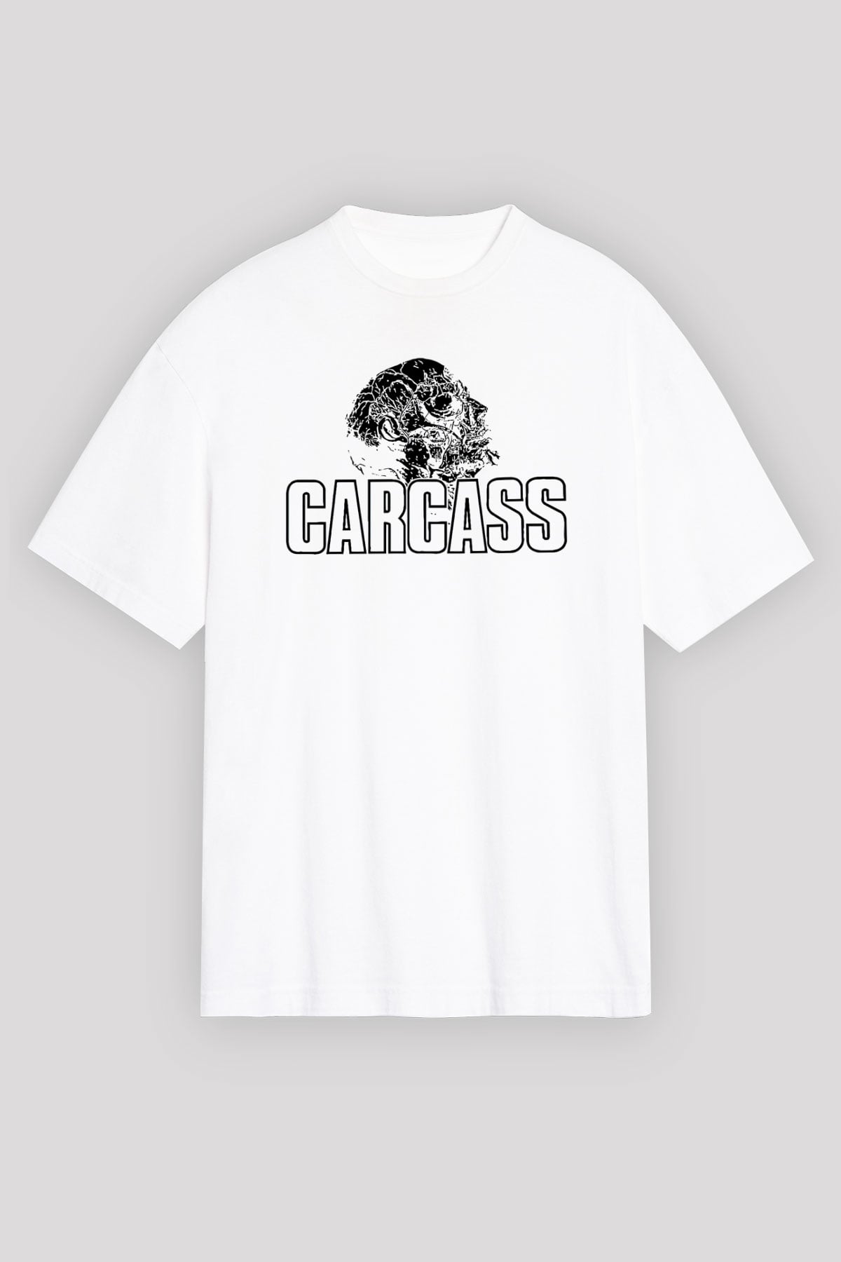 Carcass Beyaz Unisex Oversize Tişört T-Shirt