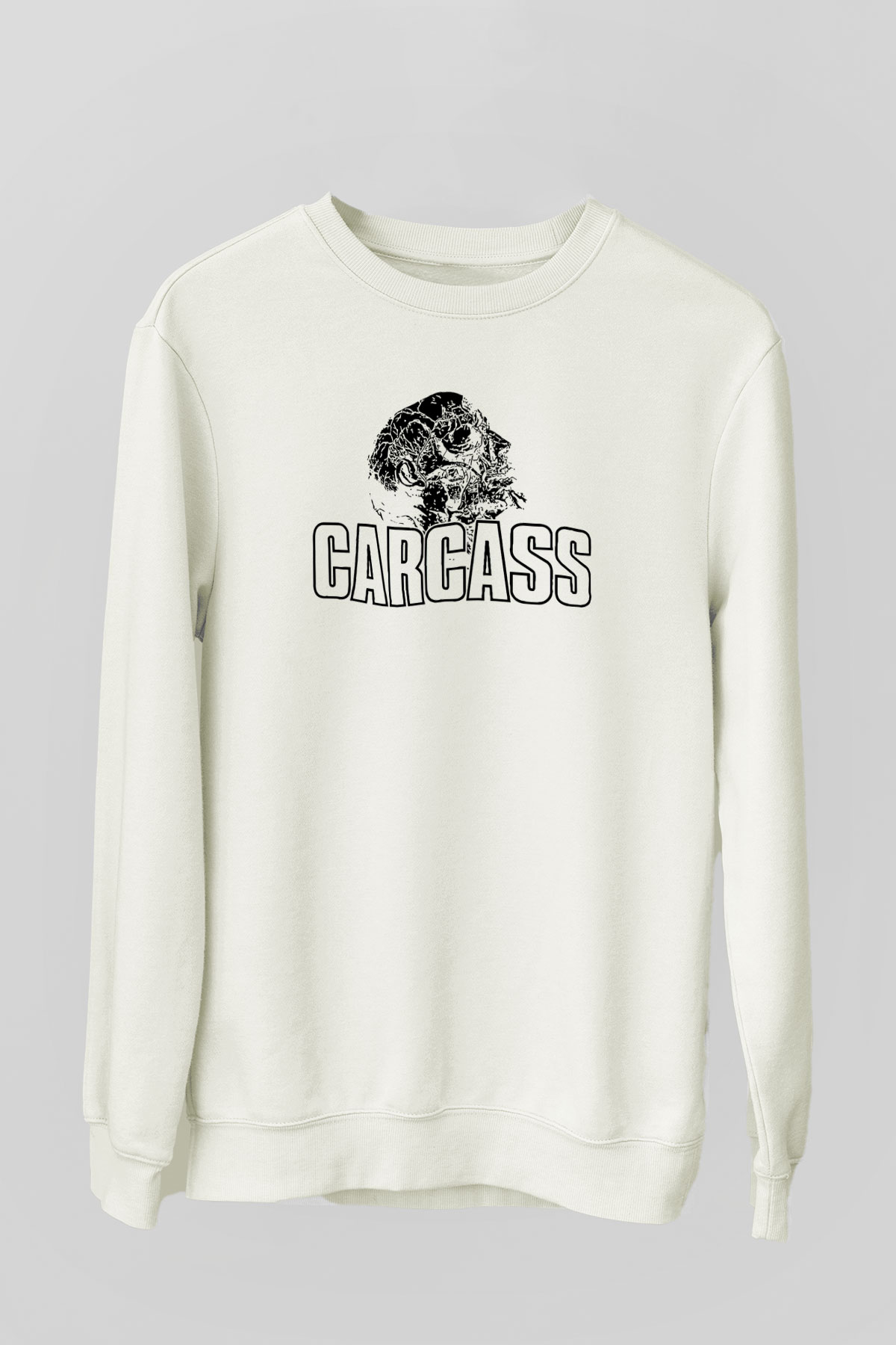 Carcass Beyaz Unisex Sweatshirt