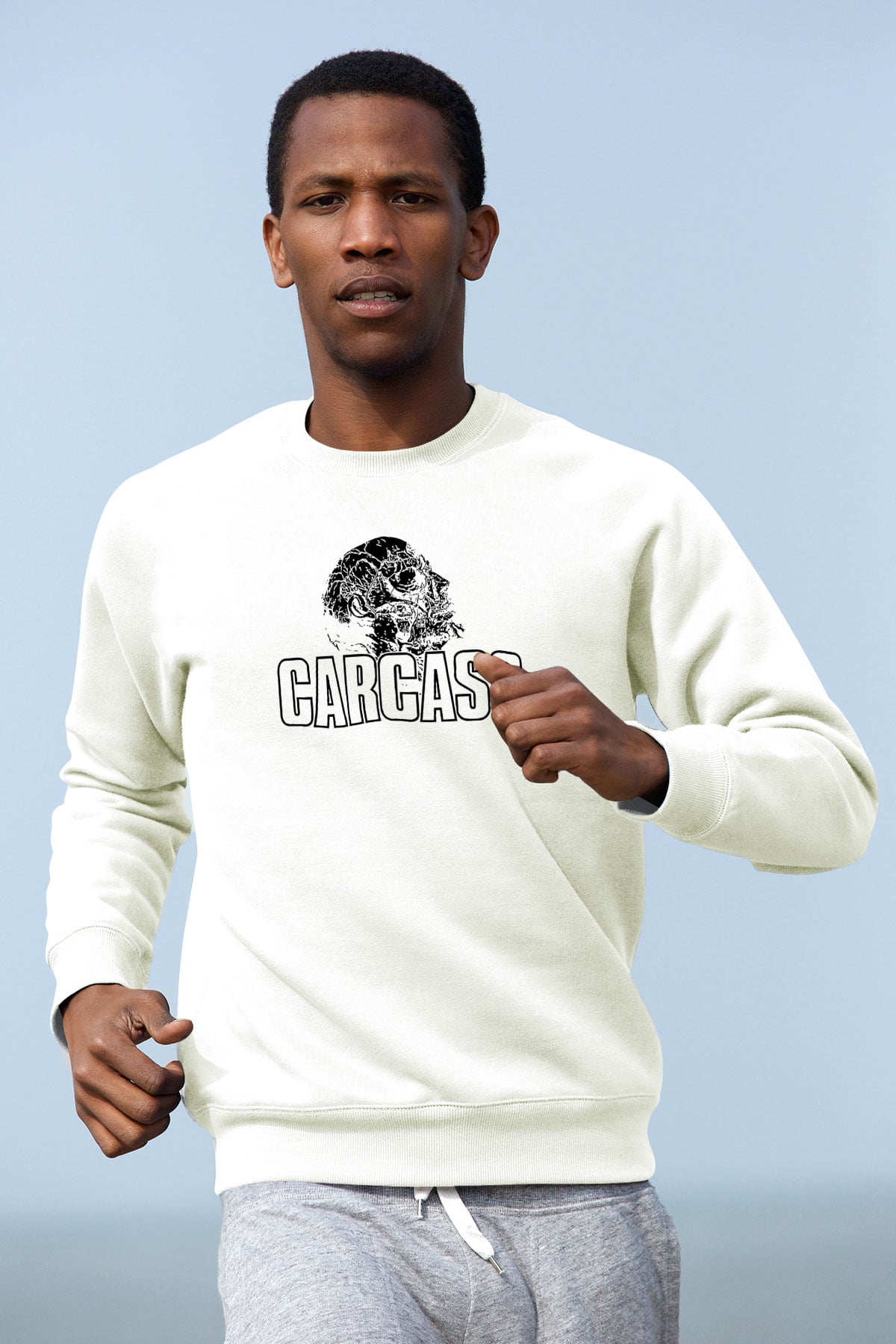 Carcass Beyaz Unisex Sweatshirt
