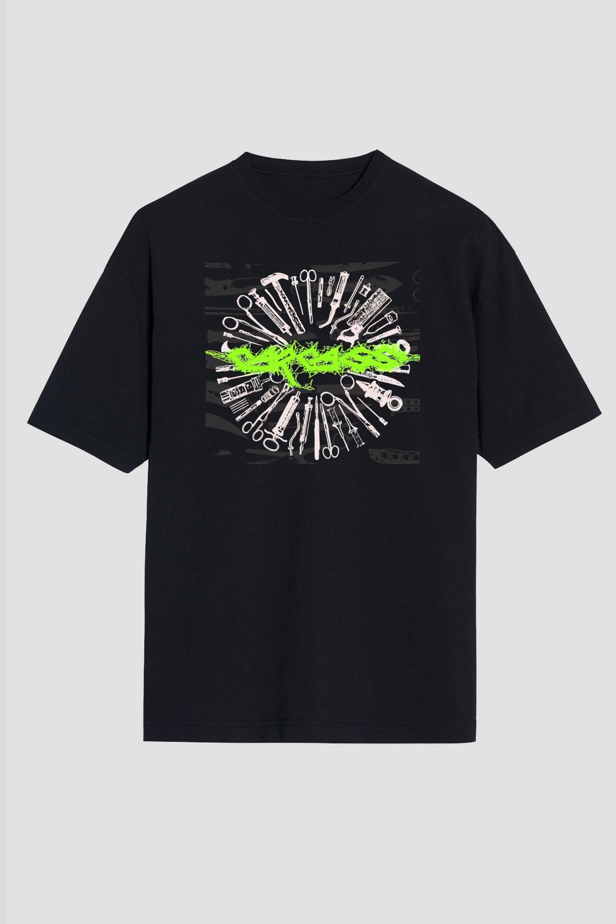 Carcass Siyah Unisex Oversize Tişört T-Shirt