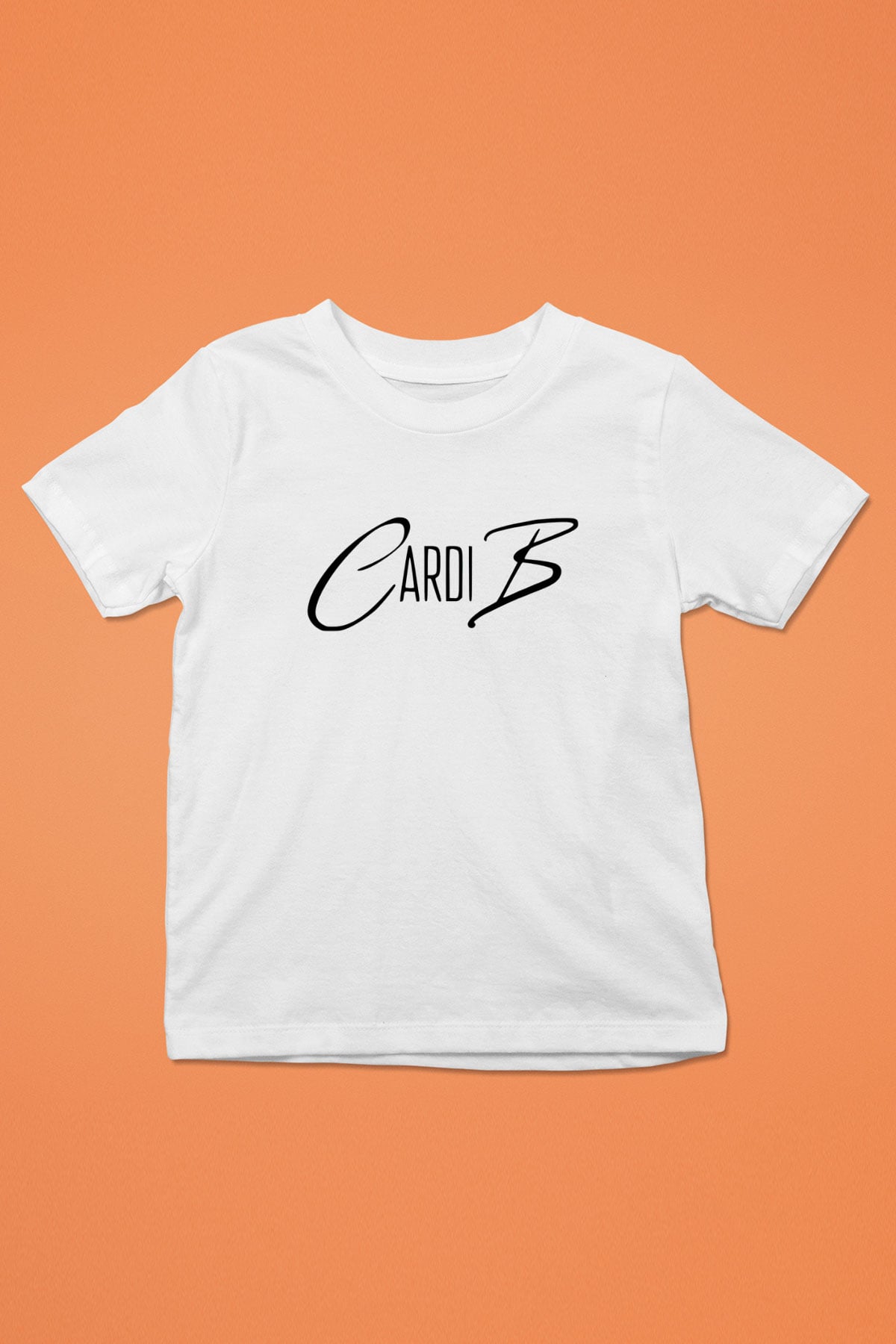 Cardi B Baskılı Beyaz Unisex Çocuk Tişört