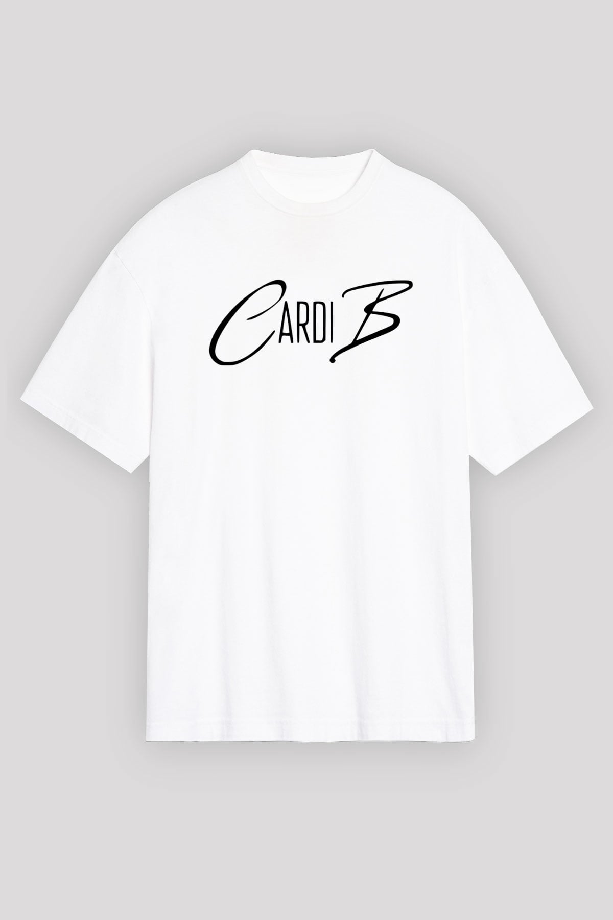 Cardi B Beyaz Unisex Oversize Tişört T-Shirt