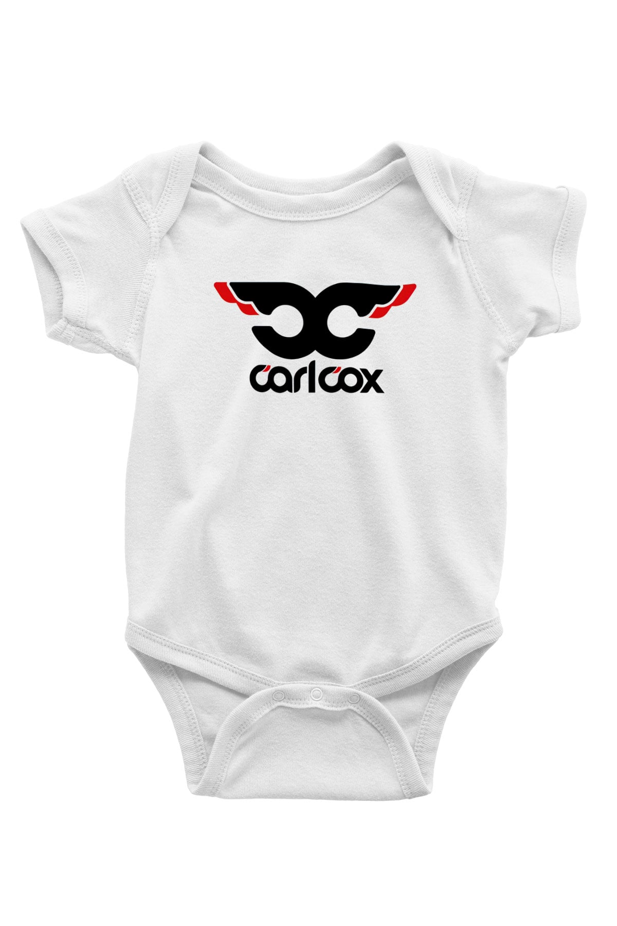 Carl Cox Baskılı Beyaz Unisex Bebek Body - Zıbın