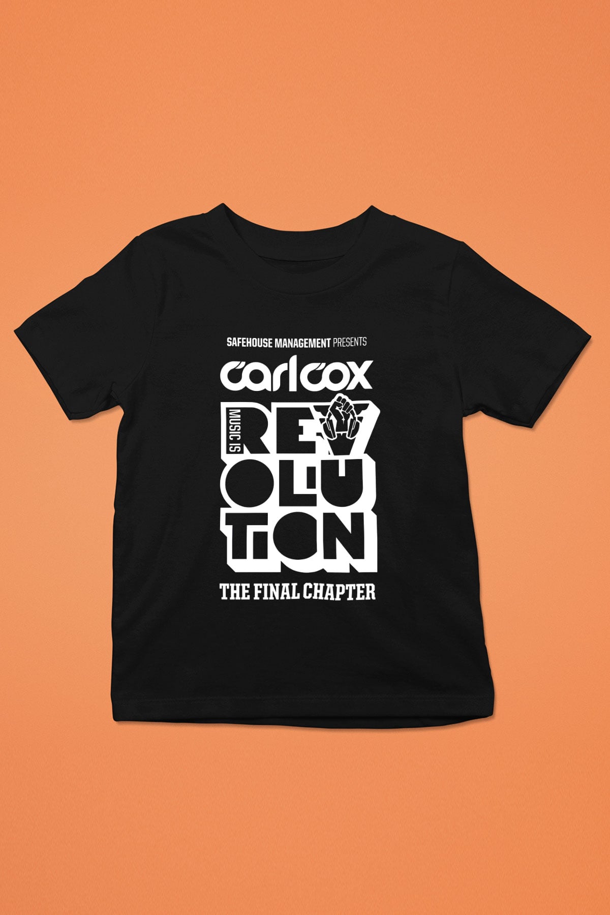 Carl Cox Baskılı Siyah Unisex Çocuk Tişört