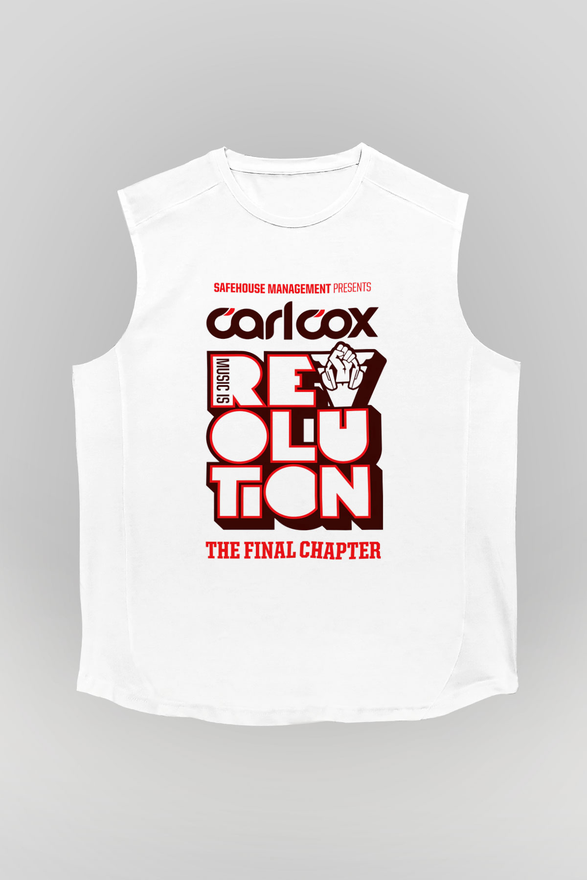 Carl Cox Beyaz Unisex Kolsuz Tişört