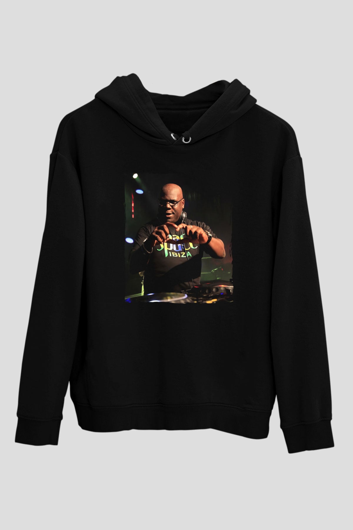 Carl Cox Siyah Unisex Kapüşonlu Sweatshirt