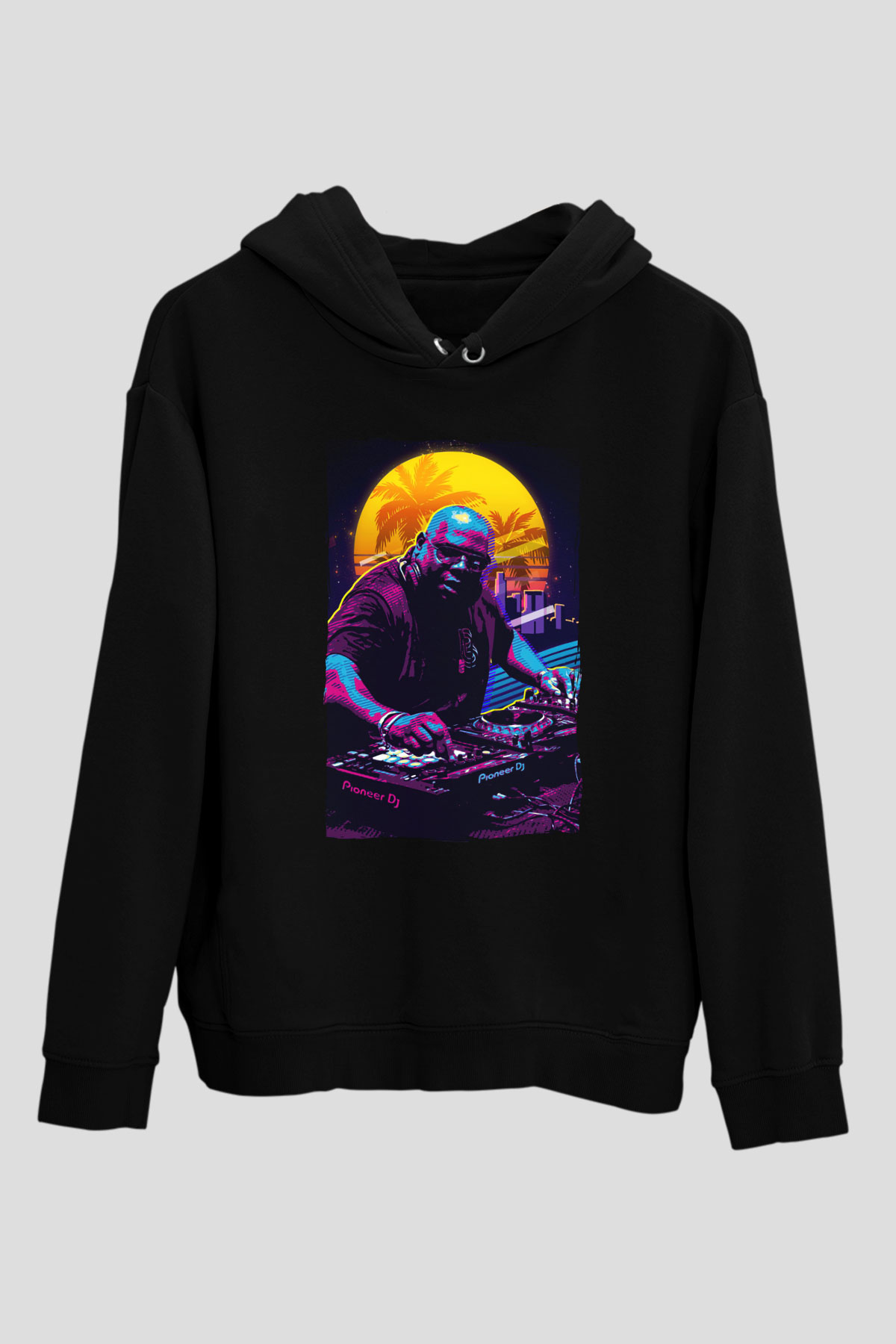Carl Cox Siyah Unisex Kapüşonlu Sweatshirt
