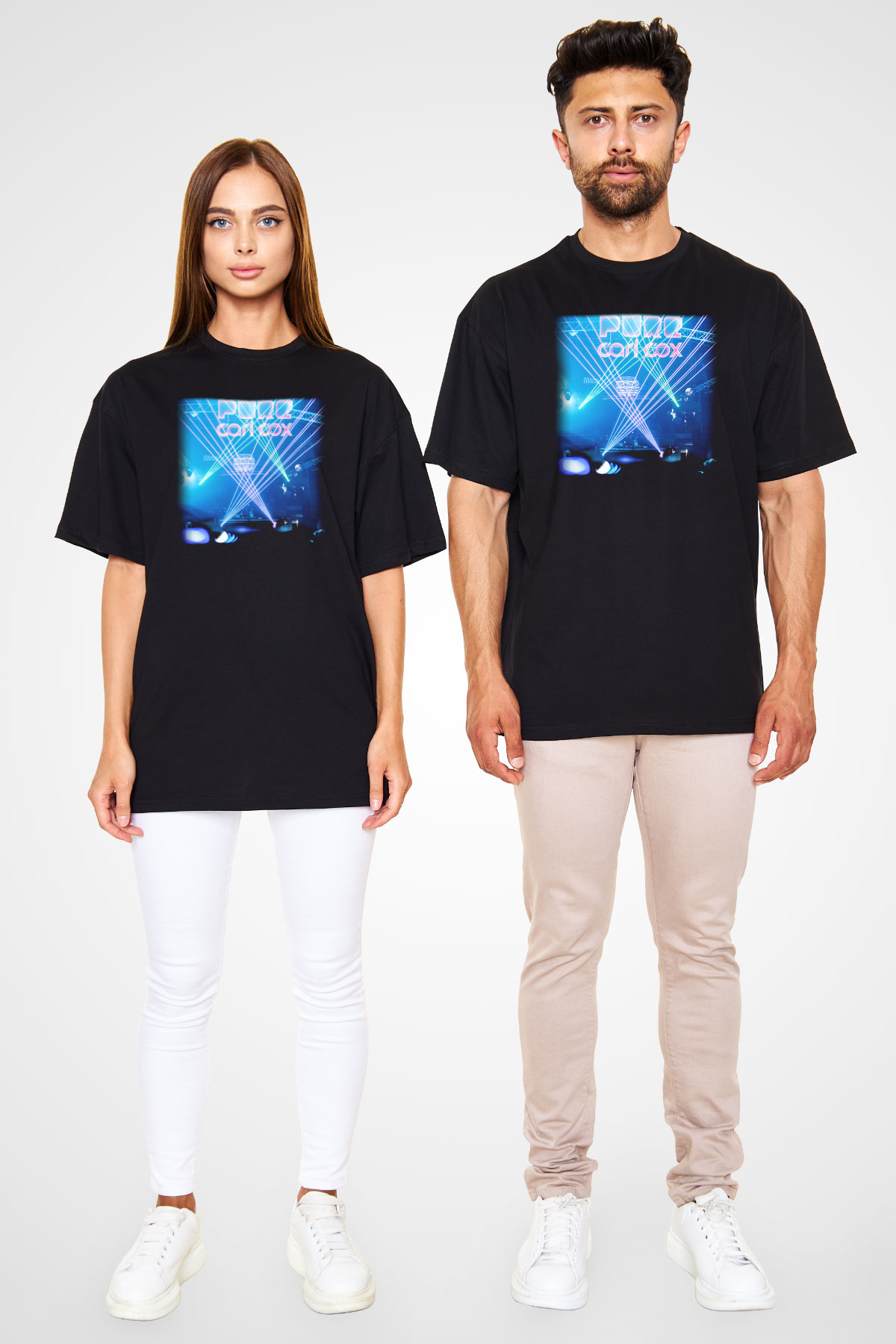 Carl Cox Siyah Unisex Oversize Tişört T-Shirt