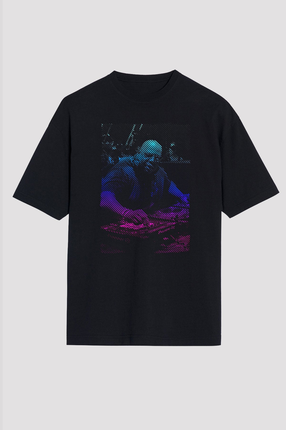 Carl Cox Siyah Oversize Tişört Oversize T-shirt - TişörtFabrikası