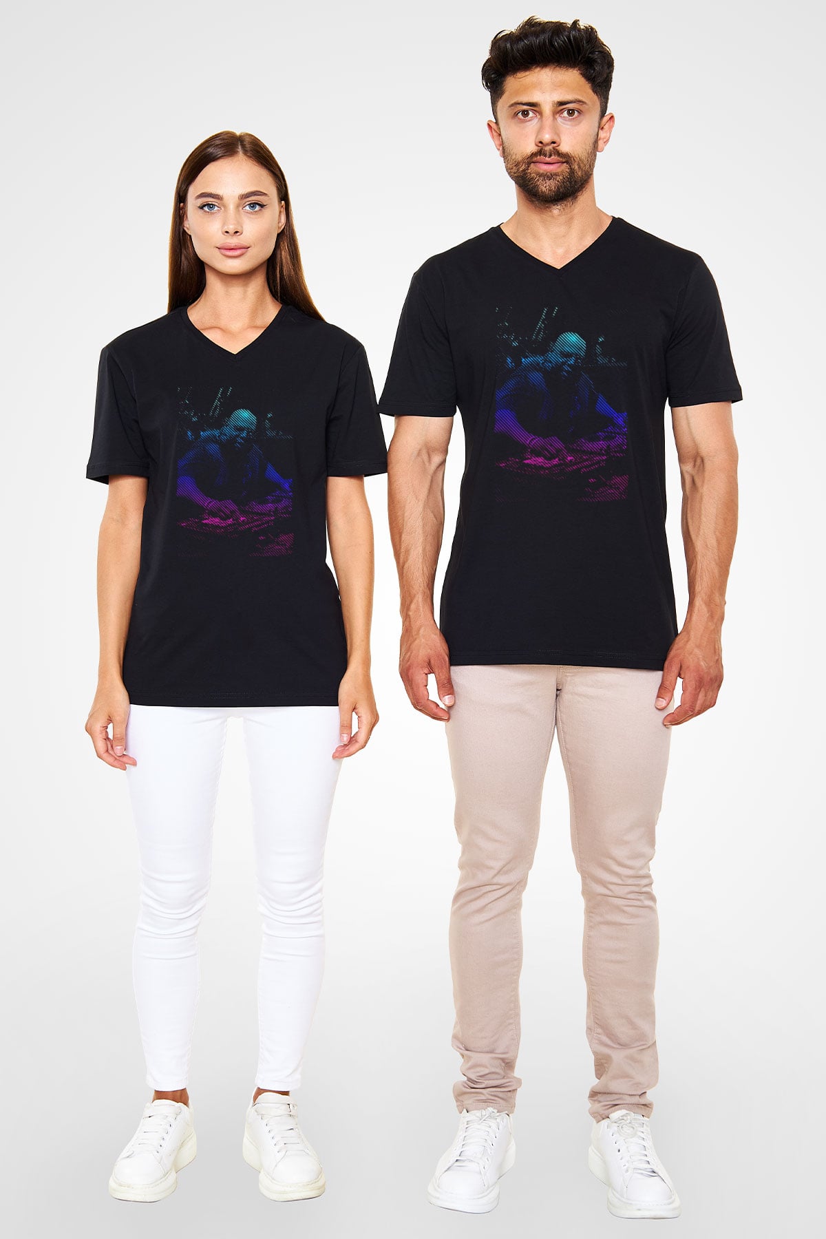 Carl Cox Siyah Unisex V Yaka Tişört