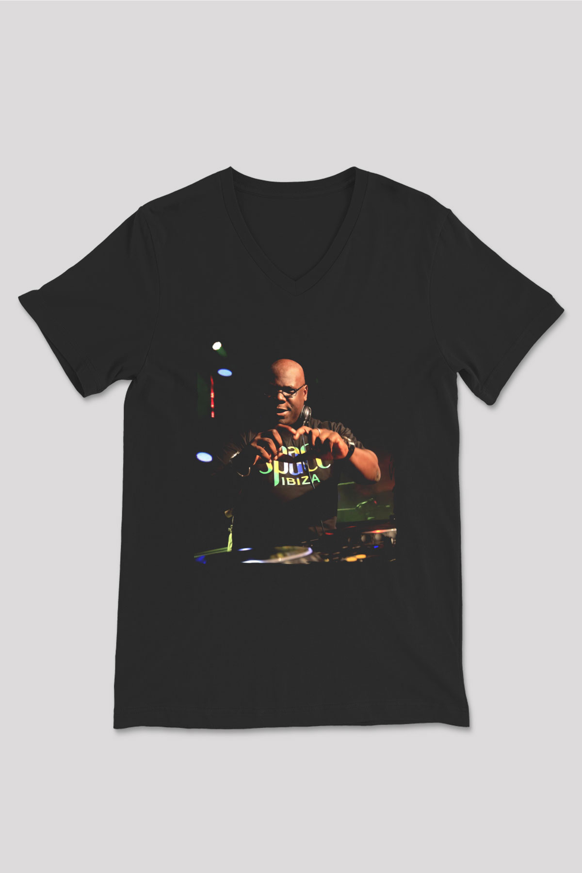 Carl Cox Siyah Unisex V Yaka Tişört