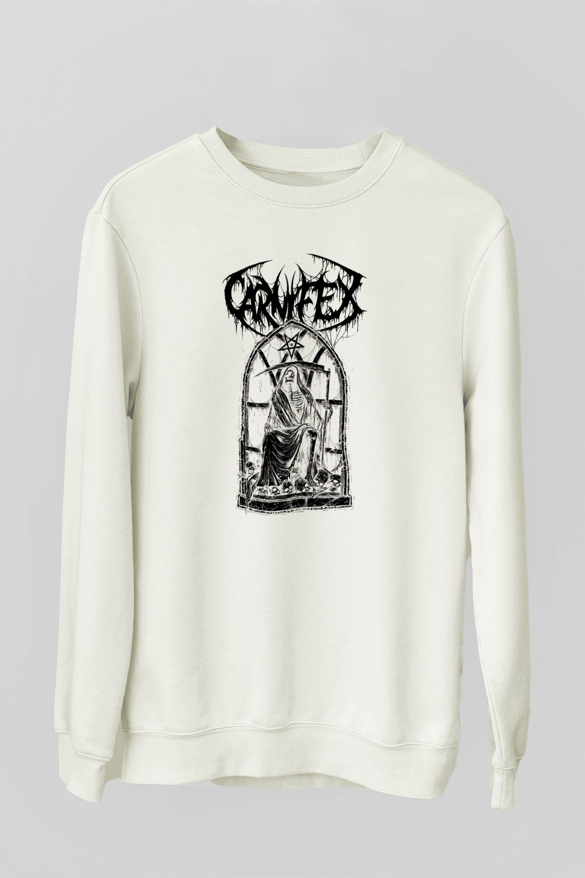 Carnifex Beyaz Unisex Sweatshirt