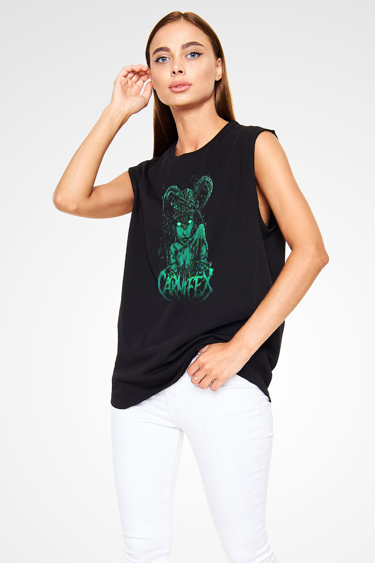 Carnifex Siyah Unisex Kolsuz Tişört