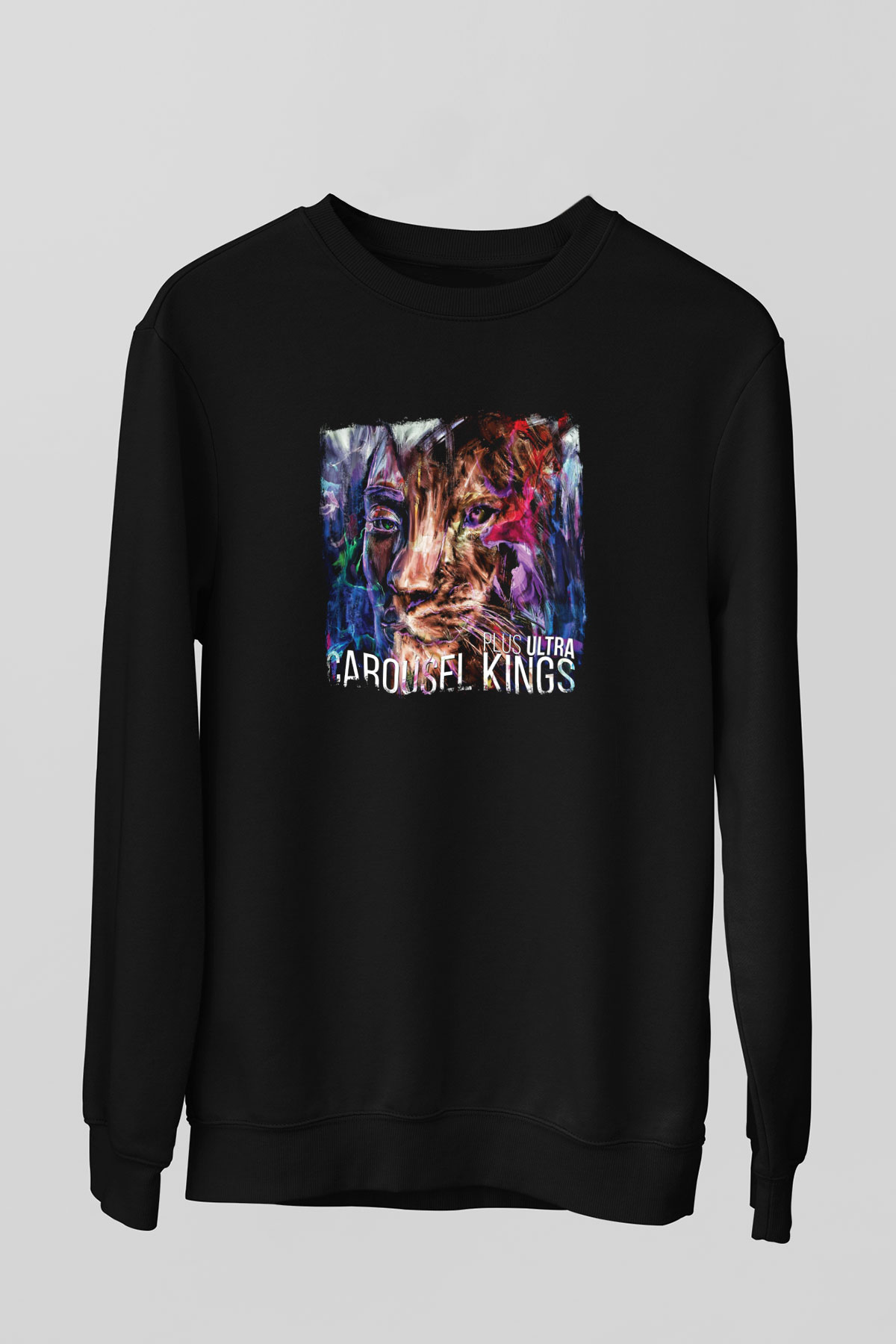 Carousel Kings Baskılı Unisex Siyah Sweatshirt