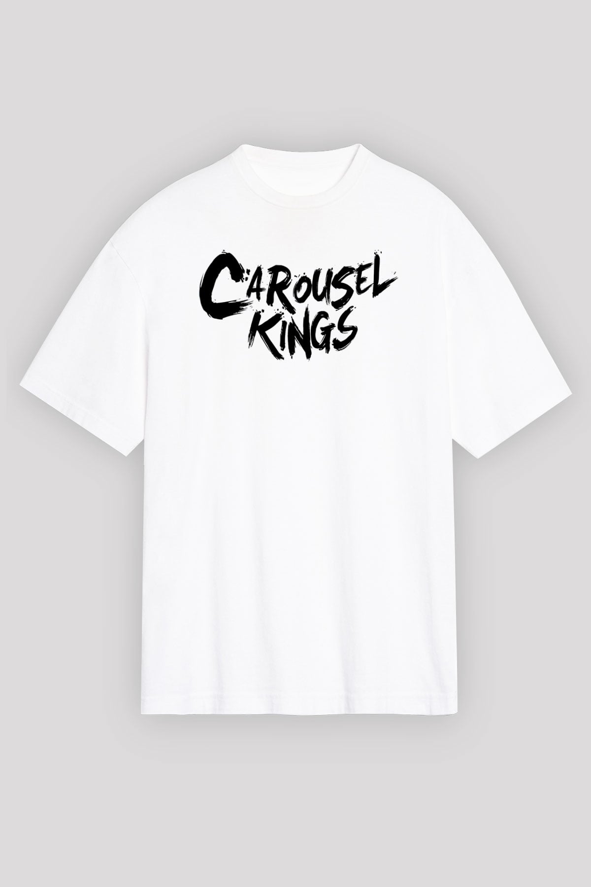 Carousel Kings Beyaz Oversize Tişört Oversize T-shirt - TişörtFabrikası
