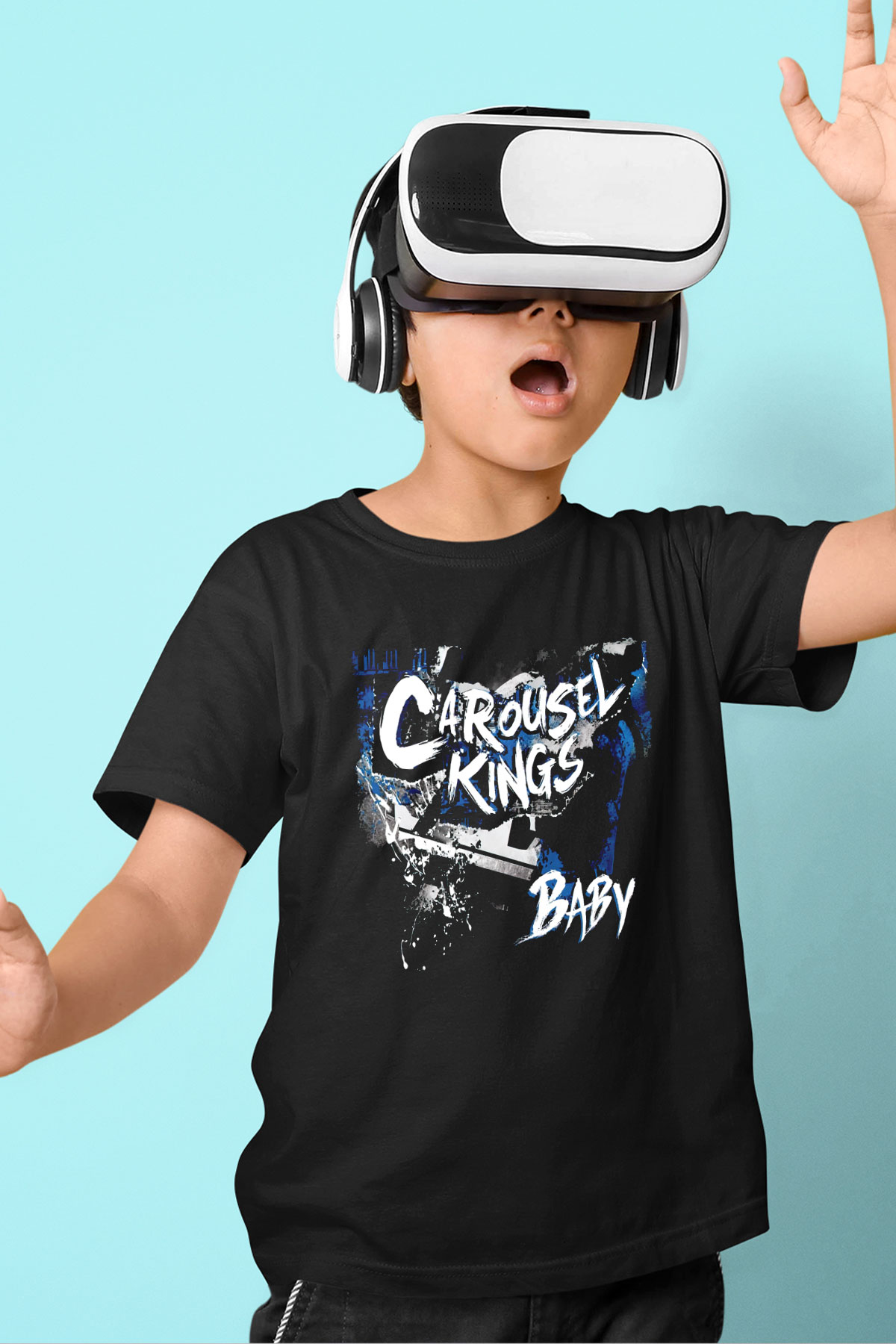 Carousel Kings Siyah Unisex Çocuk Tişört