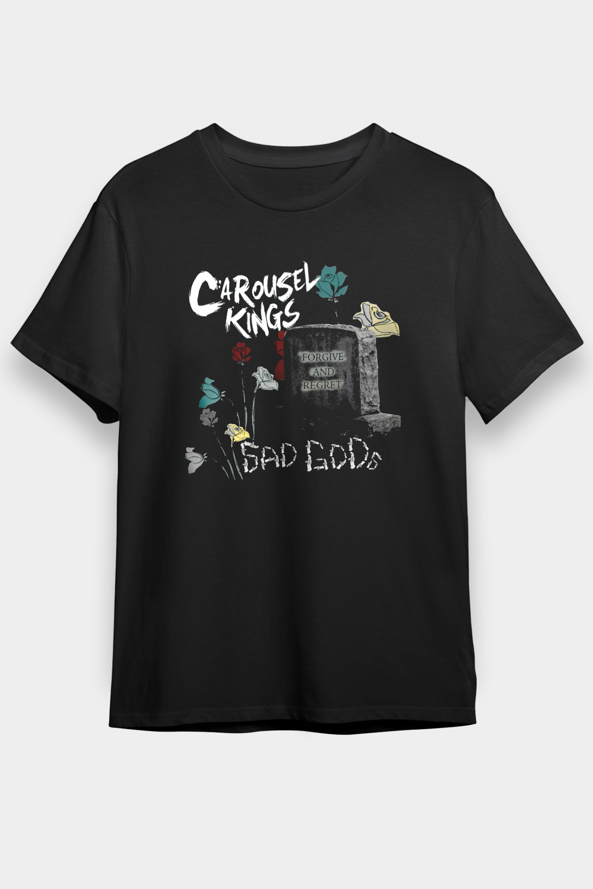 Carousel Kings Siyah Unisex Tişört T-Shirt - TişörtFabrikası