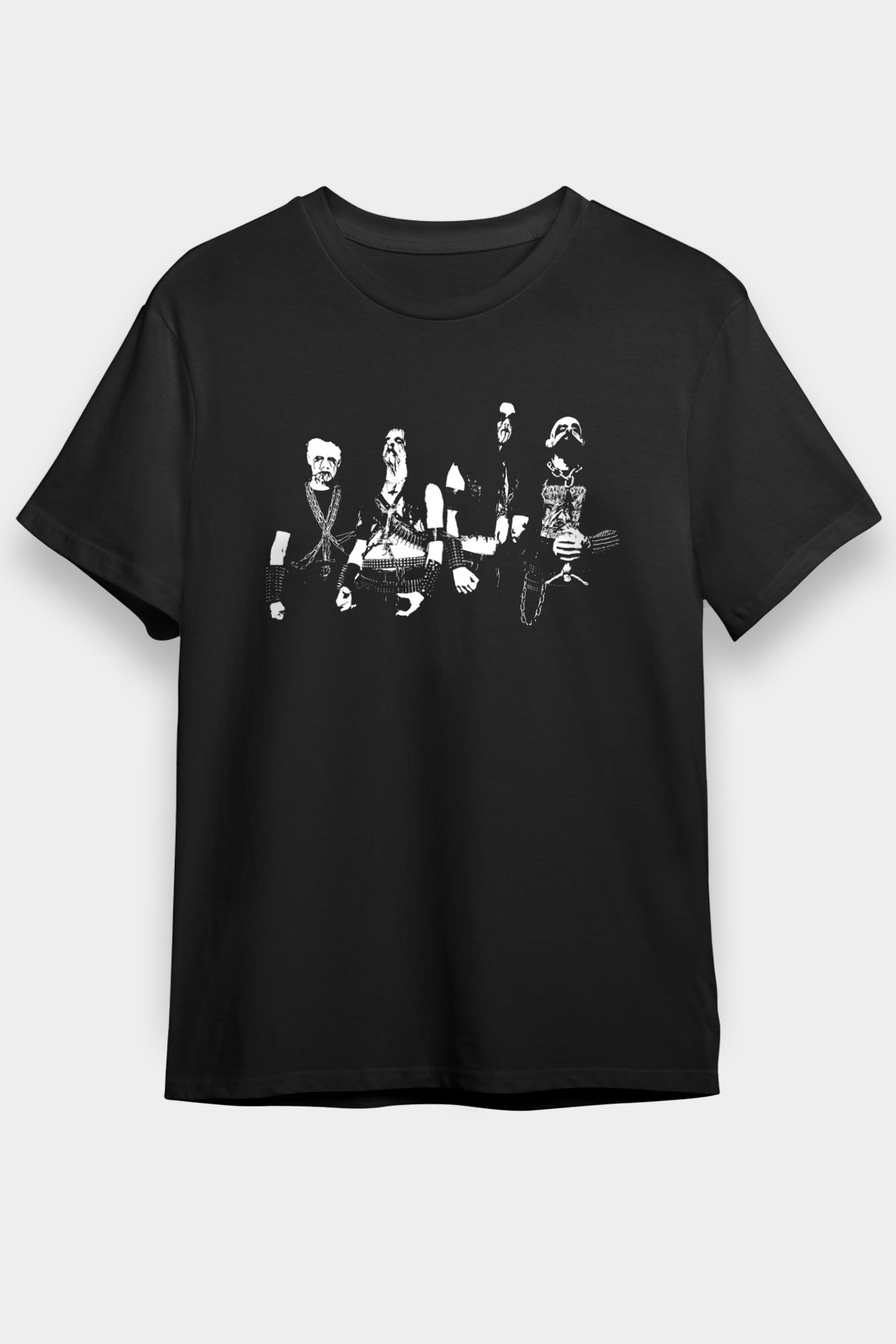 Carpathian Forest Baskılı Unisex Siyah Tişört - Tshirt