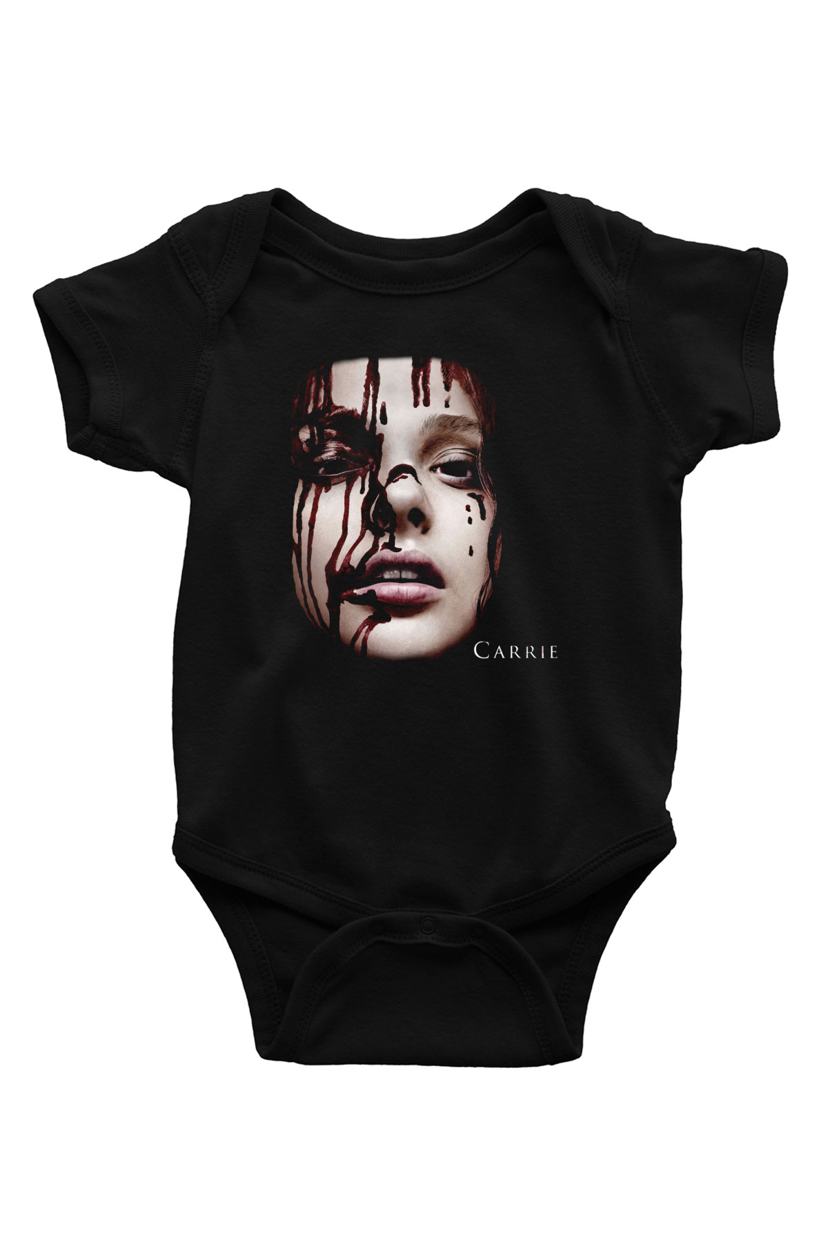 Carrie Baskılı Siyah Bebek Body - Zıbın