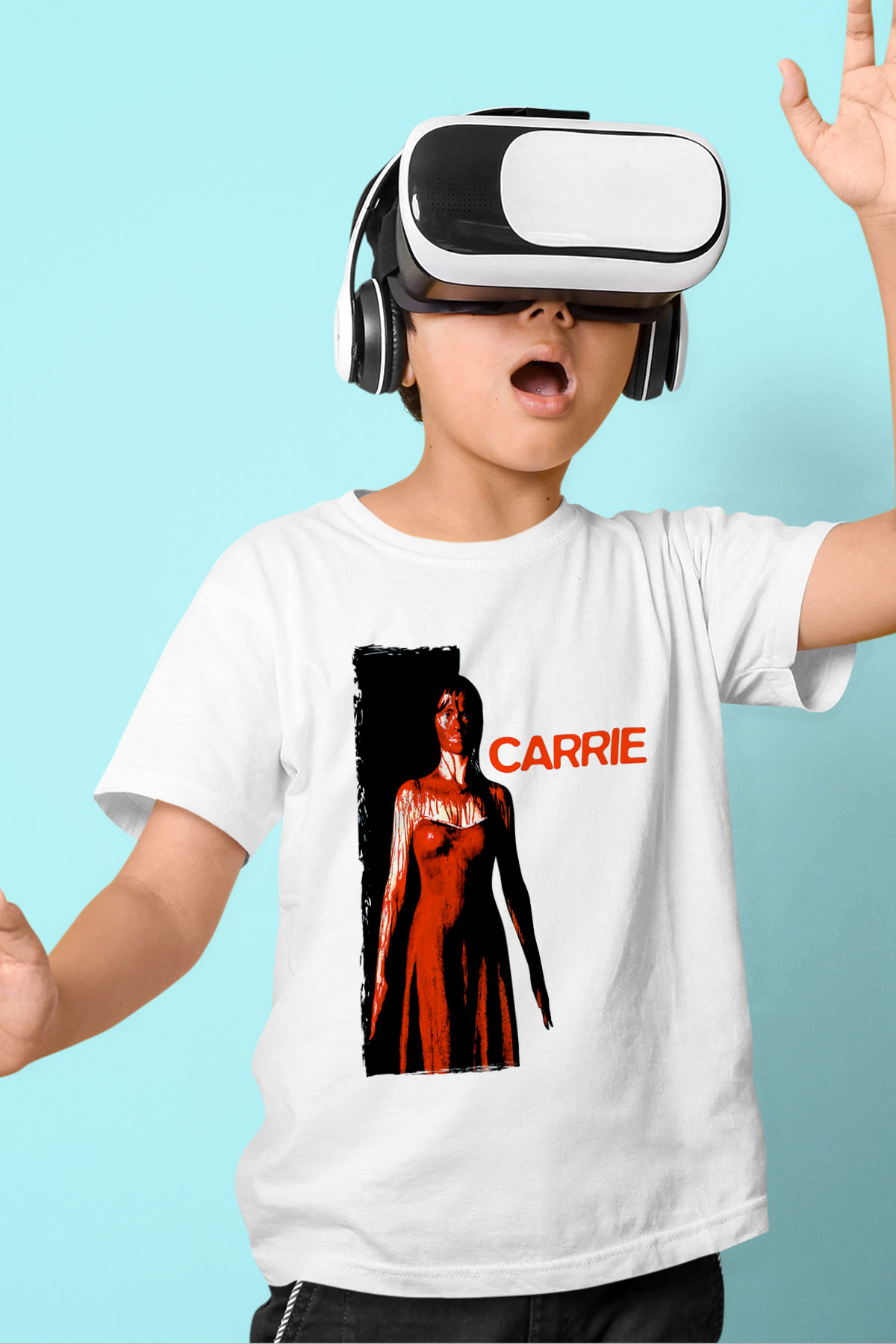 Carrie Beyaz Unisex  Çocuk Tişört