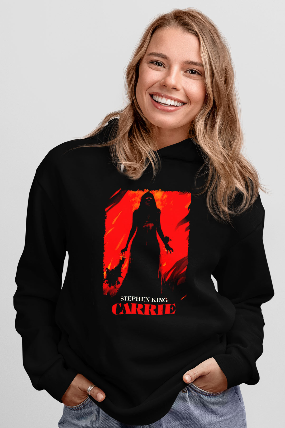 Carrie Siyah Unisex Hoodie