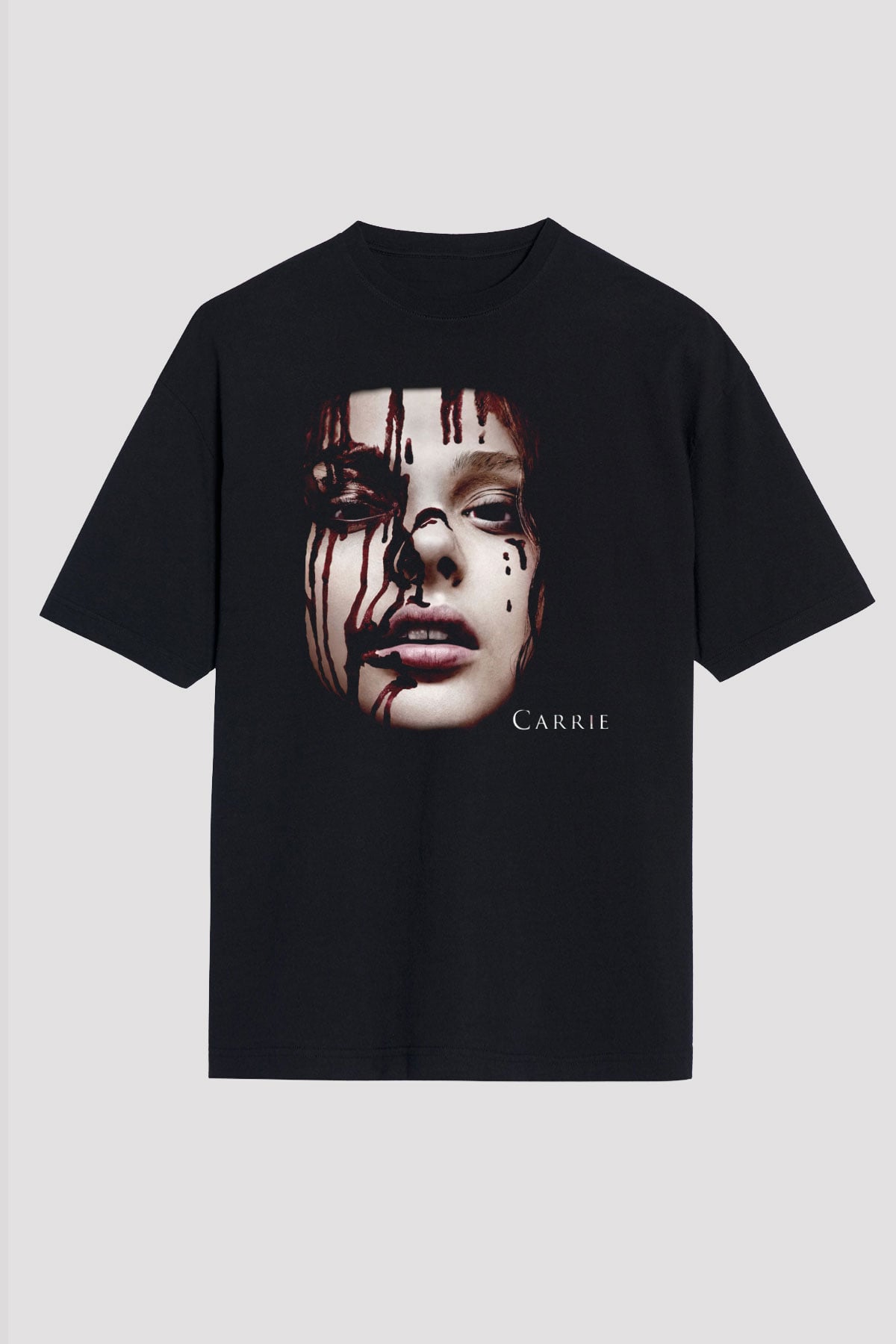 Carrie Siyah Unisex Oversize Tişört