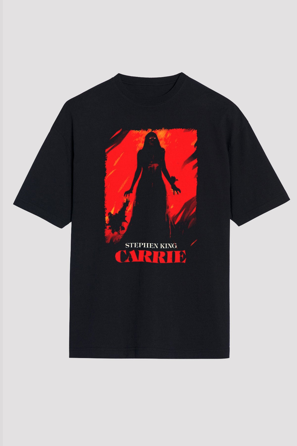 Carrie Siyah Oversize Tişört