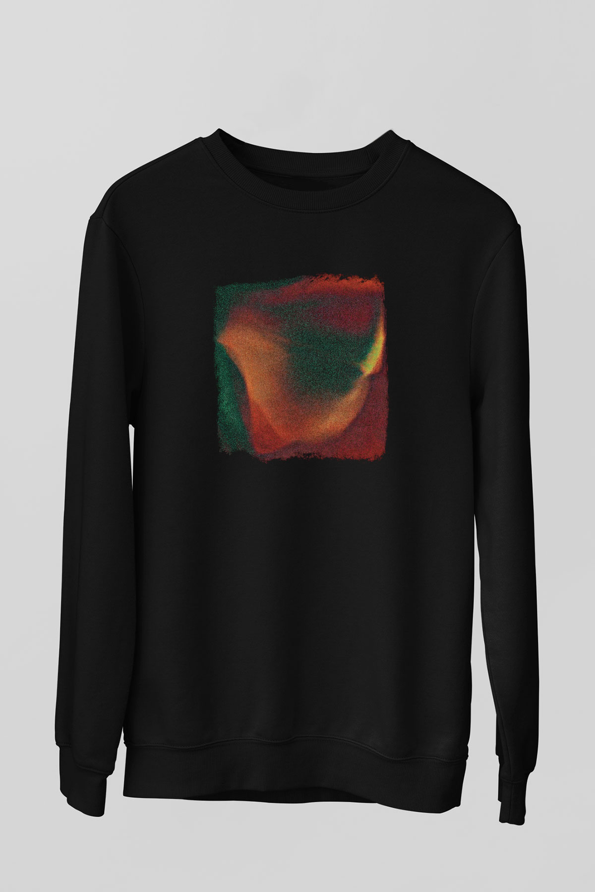Casey Baskılı Unisex Siyah Sweatshirt