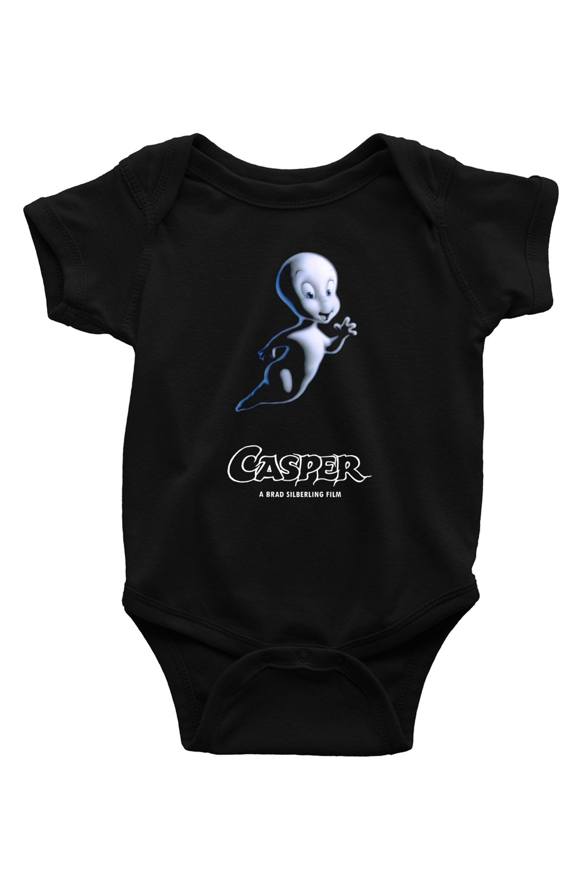 Casper the Friendly Ghost Siyah Bebek Body - Zıbın