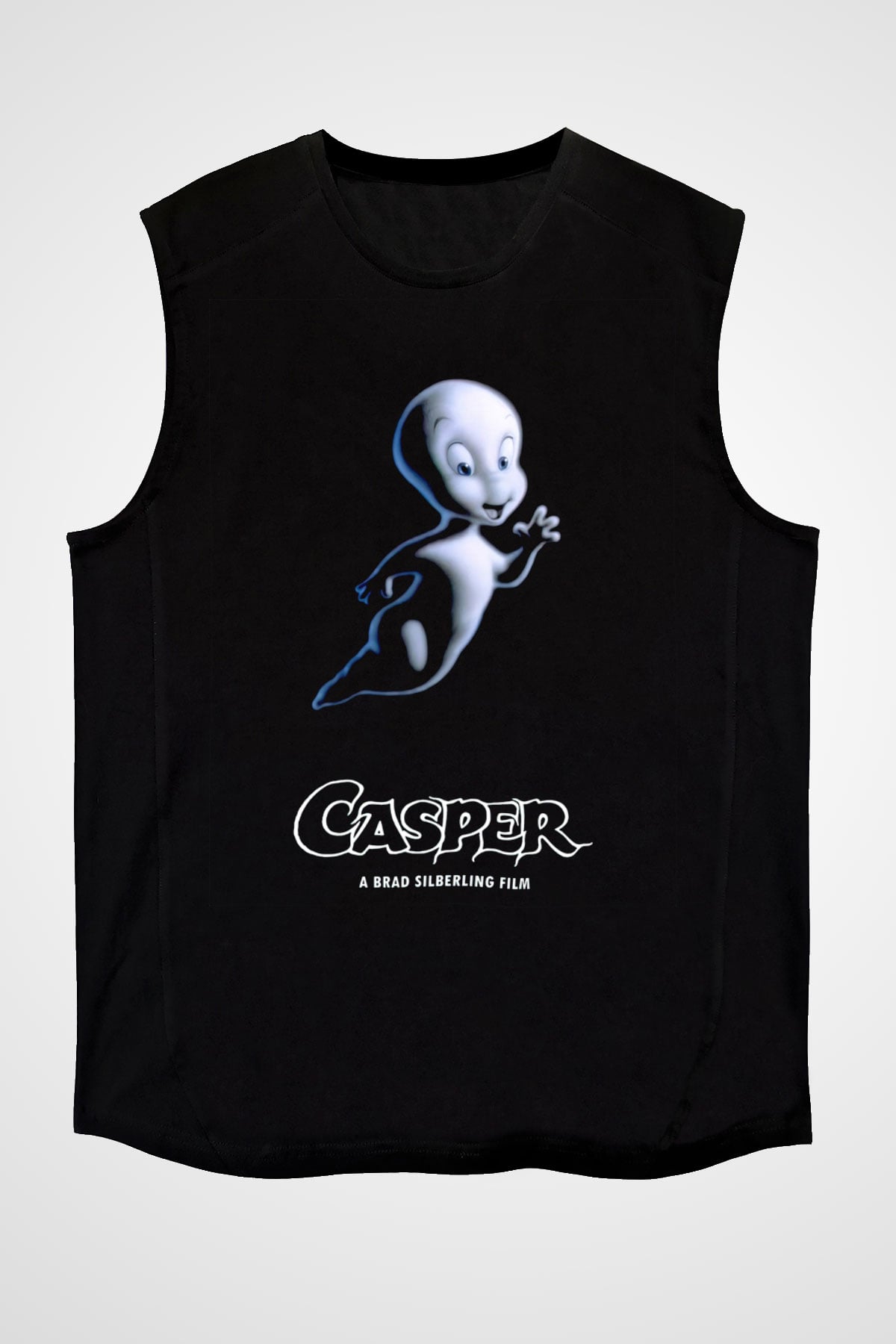 Casper the Friendly Ghost Siyah Unisex  Kolsuz Tişört