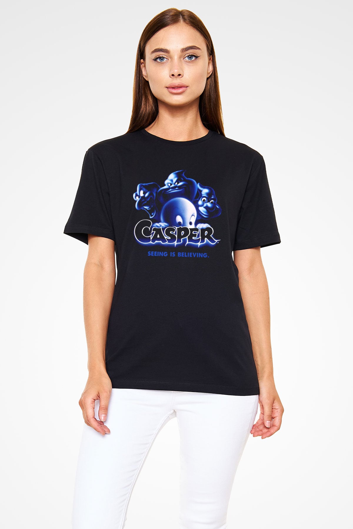 Casper the Friendly Ghost Siyah Unisex Tişört