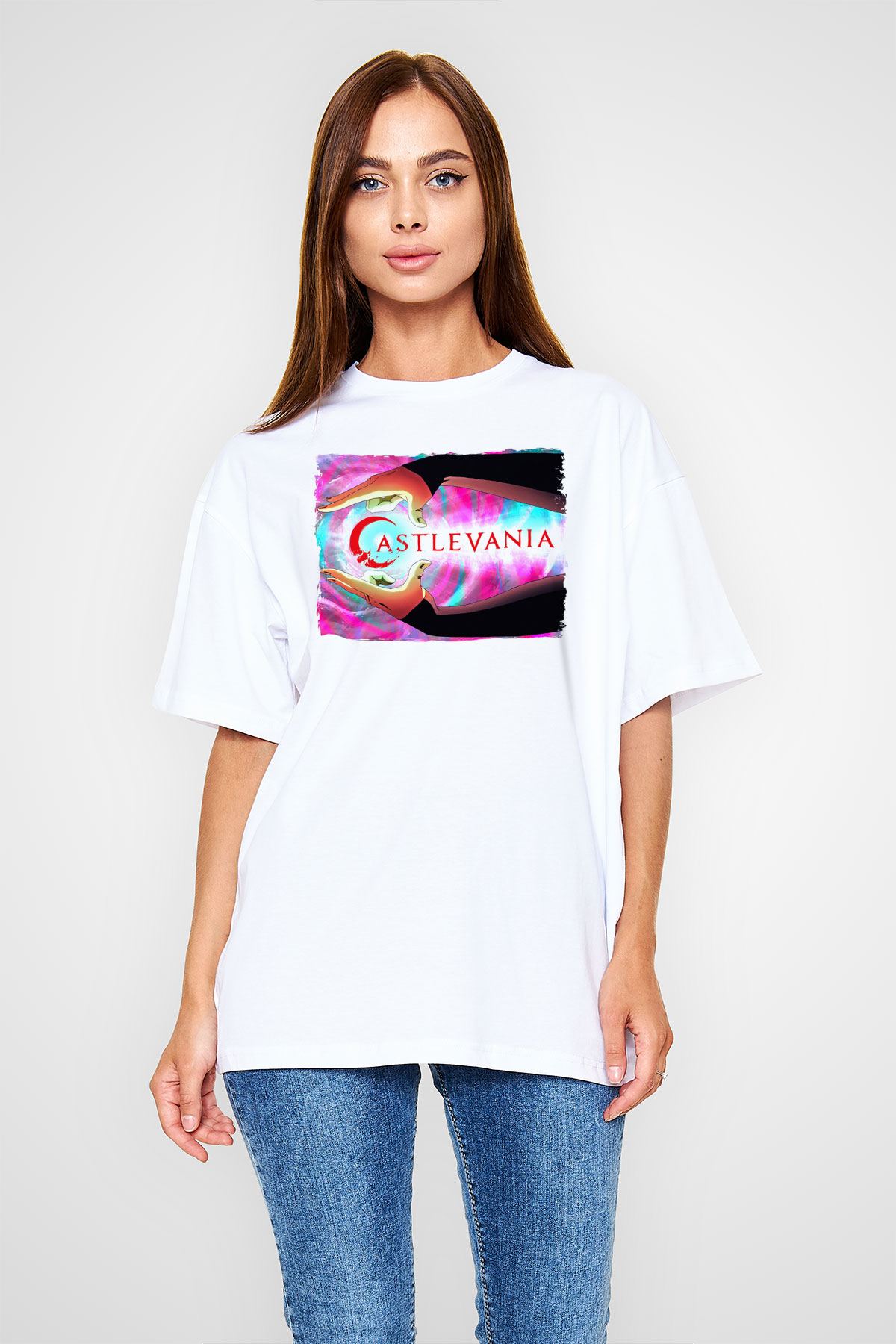 Castlevania: Lords of Shadow Beyaz Oversize Tişört Oversize T-shirt