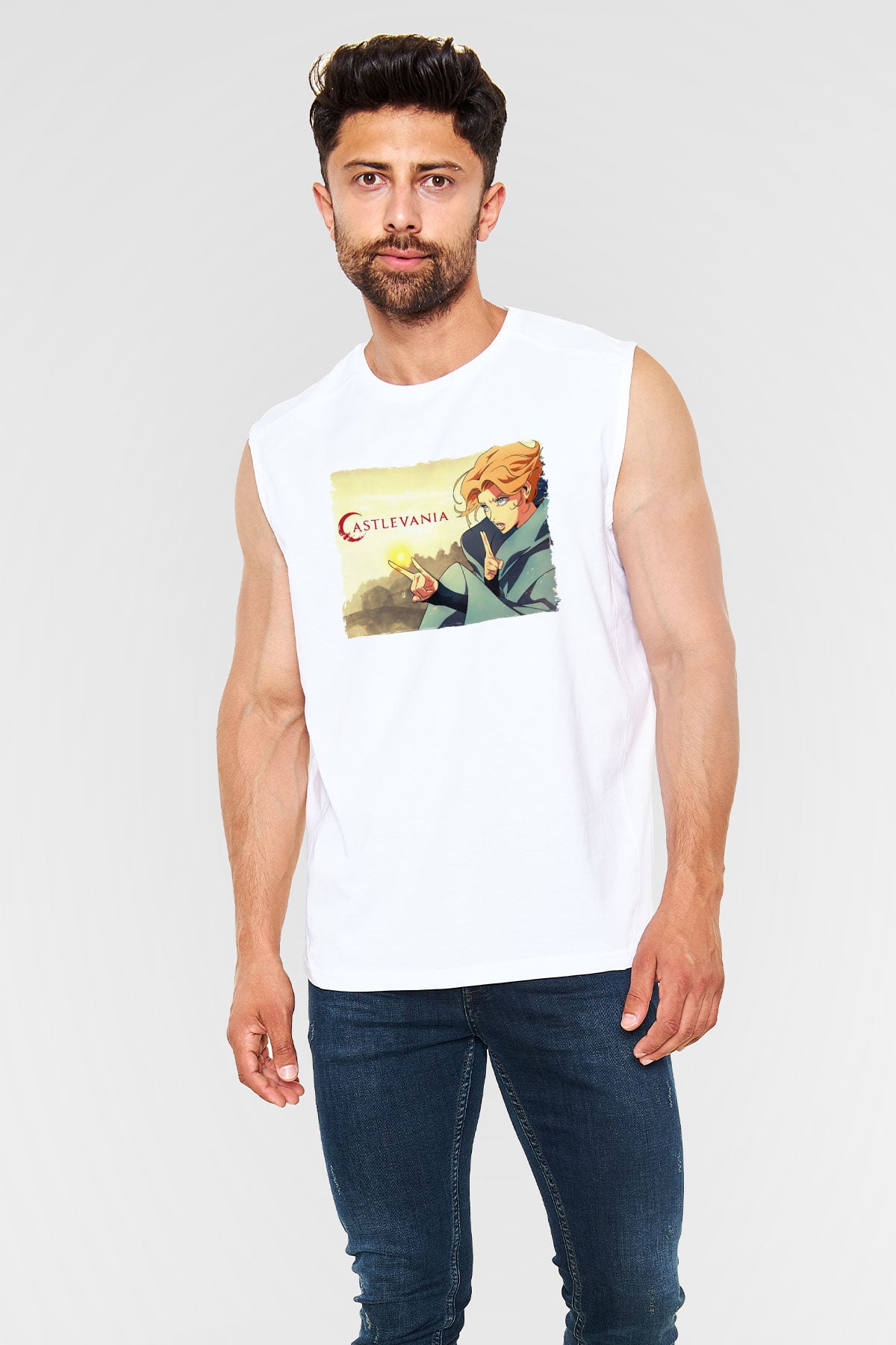 Castlevania: Lords of Shadow Beyaz Unisex Kolsuz Tişört