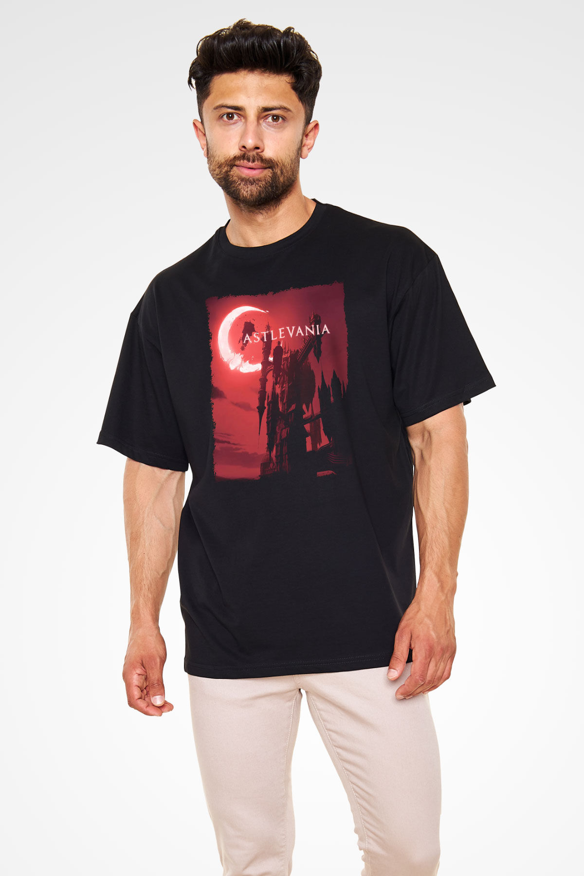 Castlevania: Lords of Shadow Siyah Oversize Tişört Oversize T-shirt