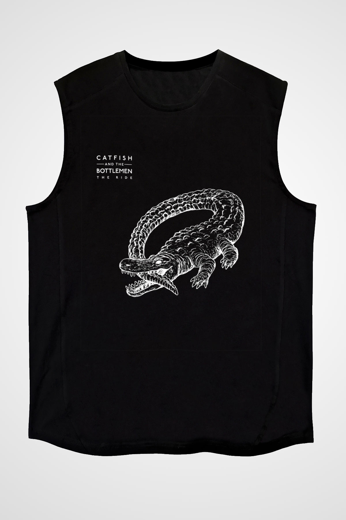Catfish And The Bottlemen Baskılı Unisex Siyah Kolsuz Tişört