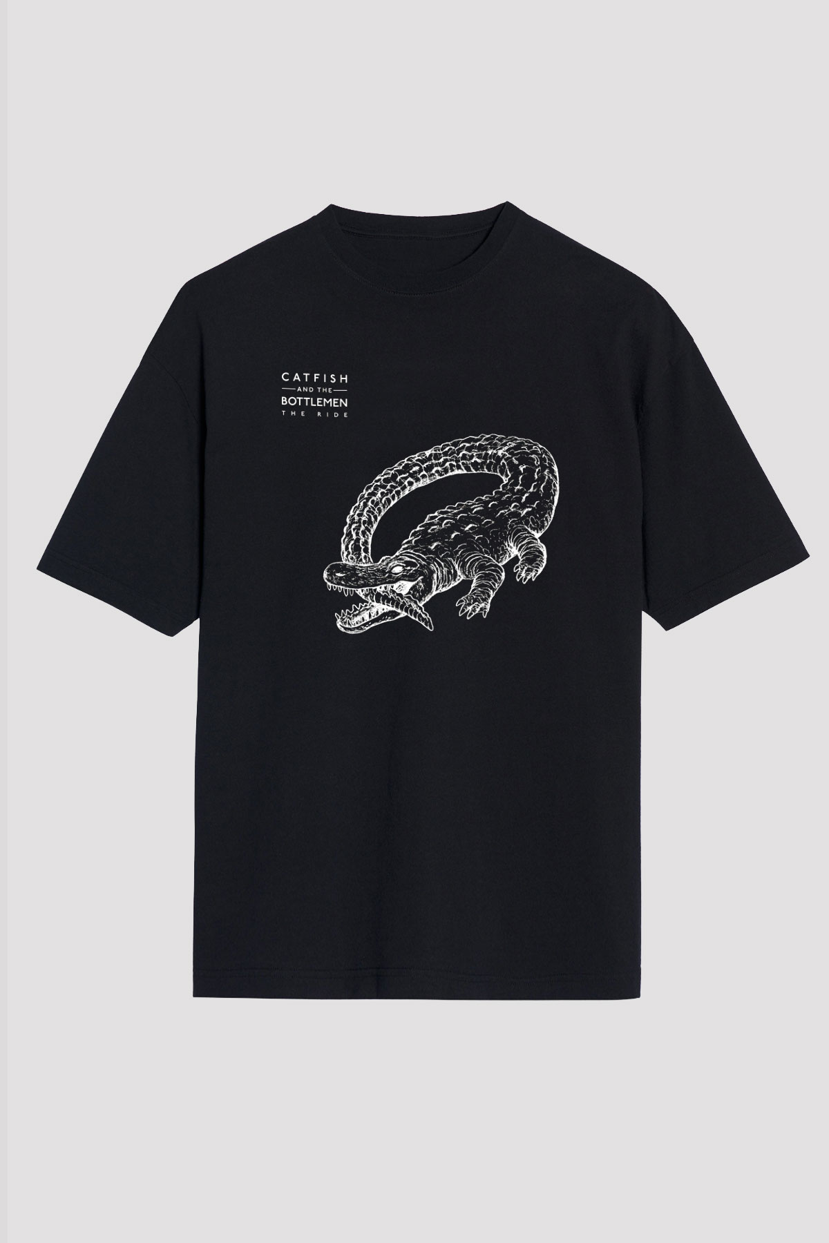 Catfish And The Bottlemen Baskılı Unisex Siyah Oversize Tişört