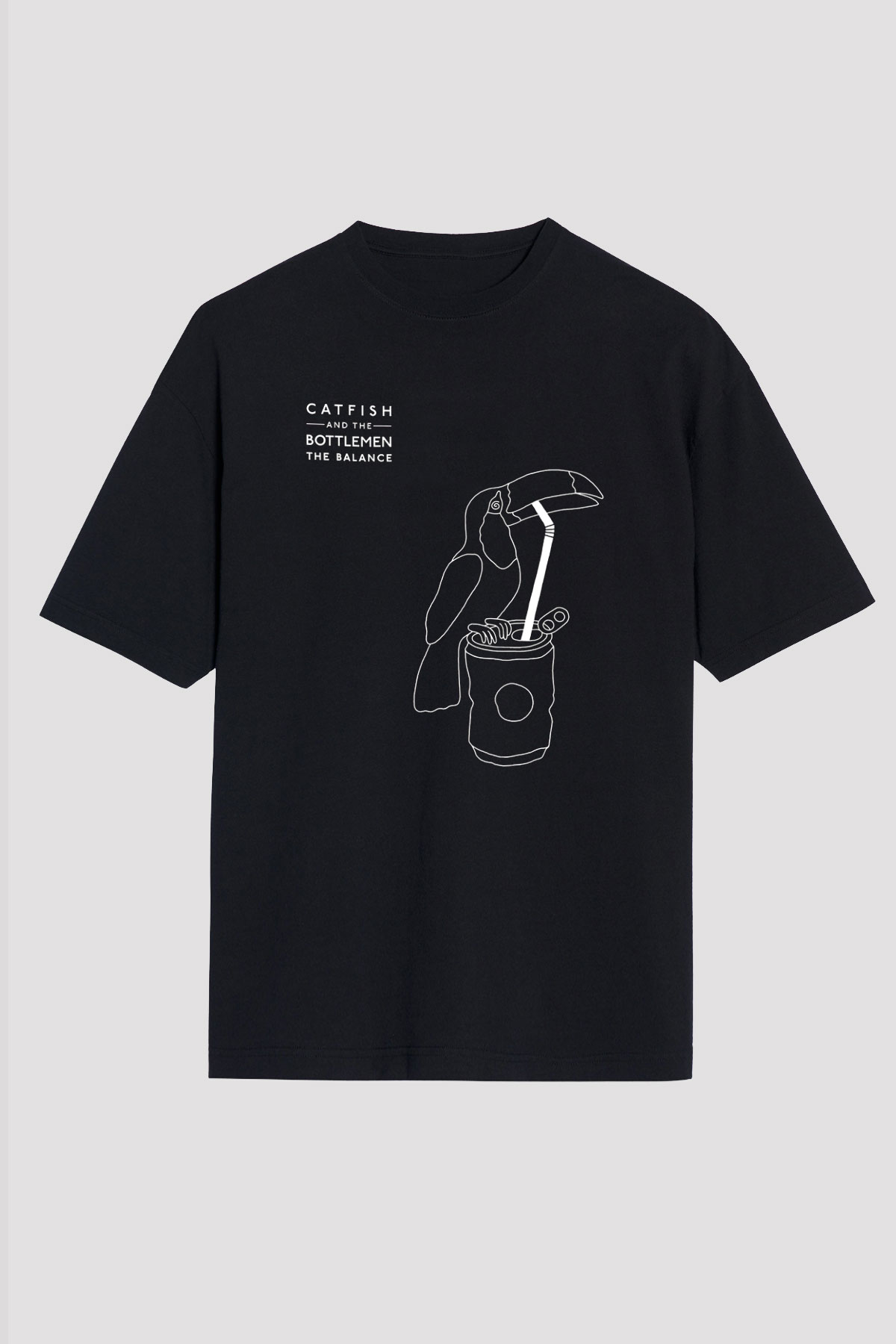 Catfish And The Bottlemen Baskılı Unisex Siyah Oversize Tişört
