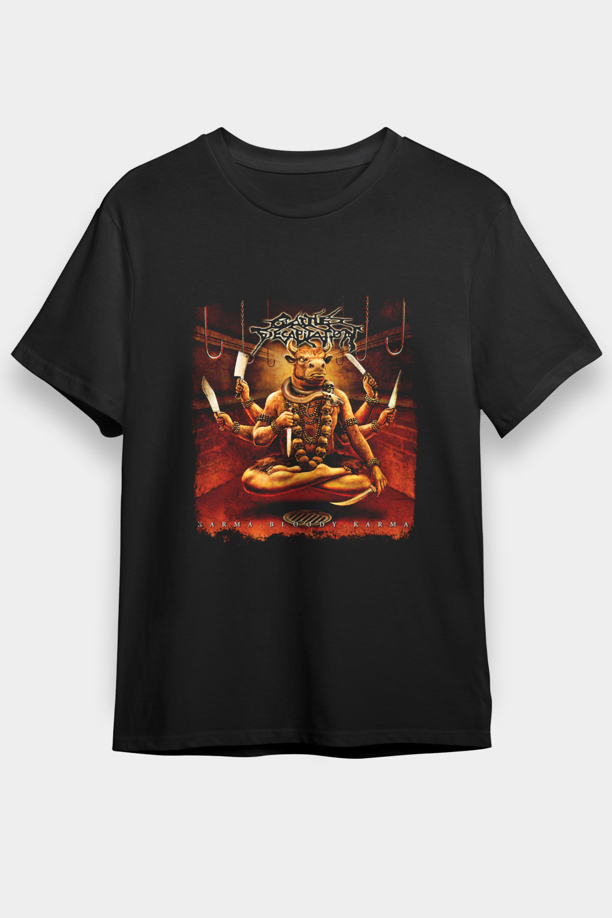 Cattle Decapitation Baskılı Unisex Siyah Tişört