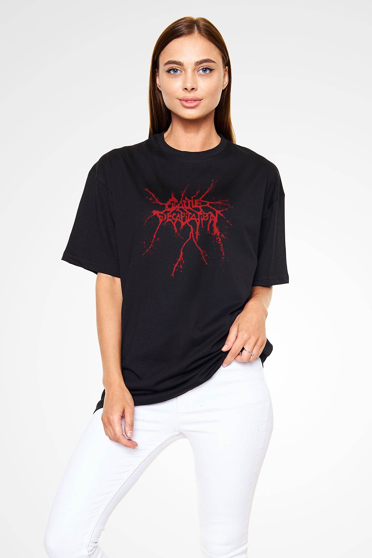 Cattle Decapitation Siyah Unisex Oversize Tişört T-Shirt