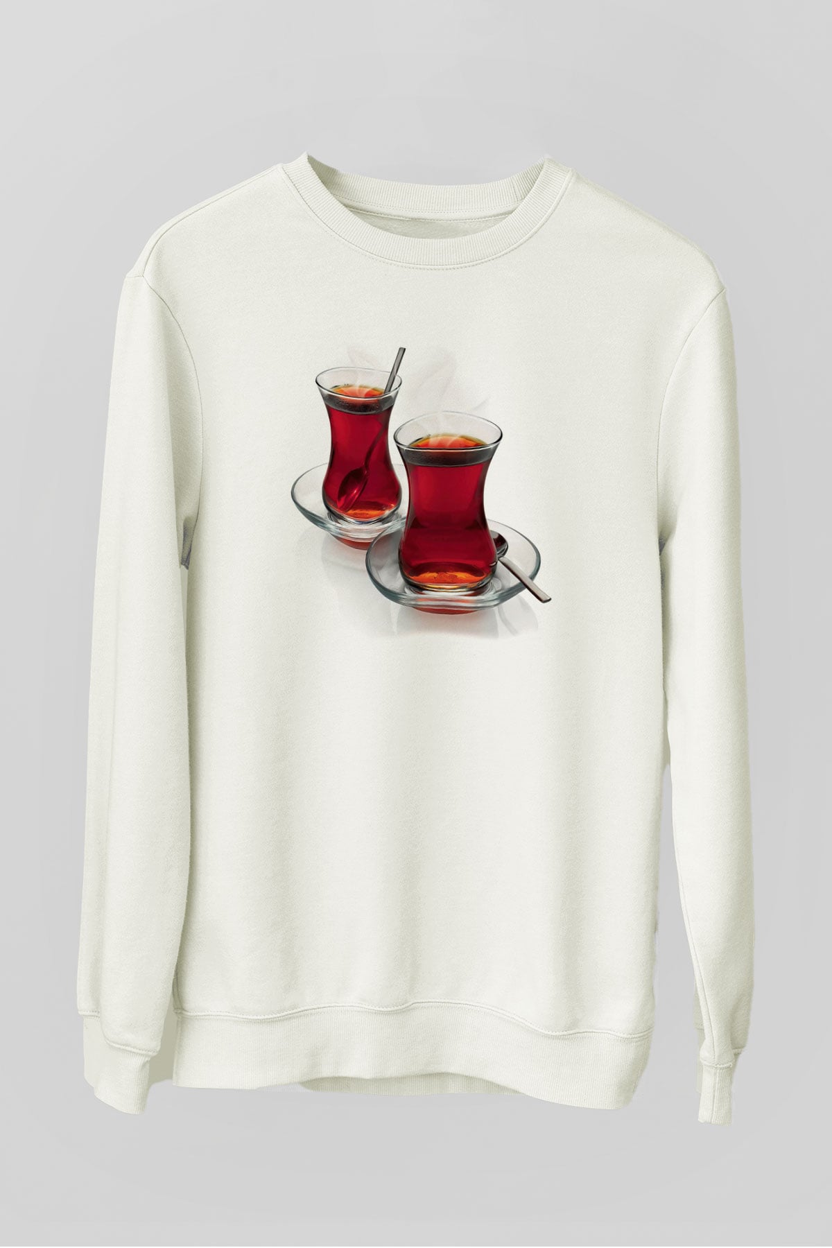 Çaycı Beyaz Unisex Sweatshirt