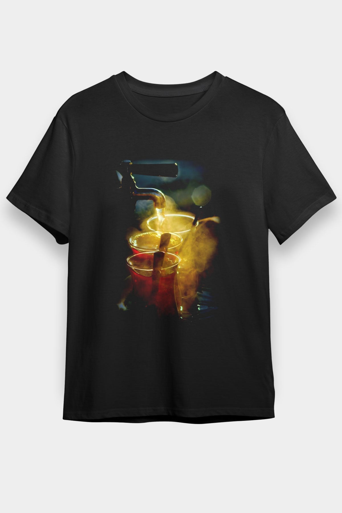 Çaycı Siyah Unisex Tişört T-Shirt - TişörtFabrikası