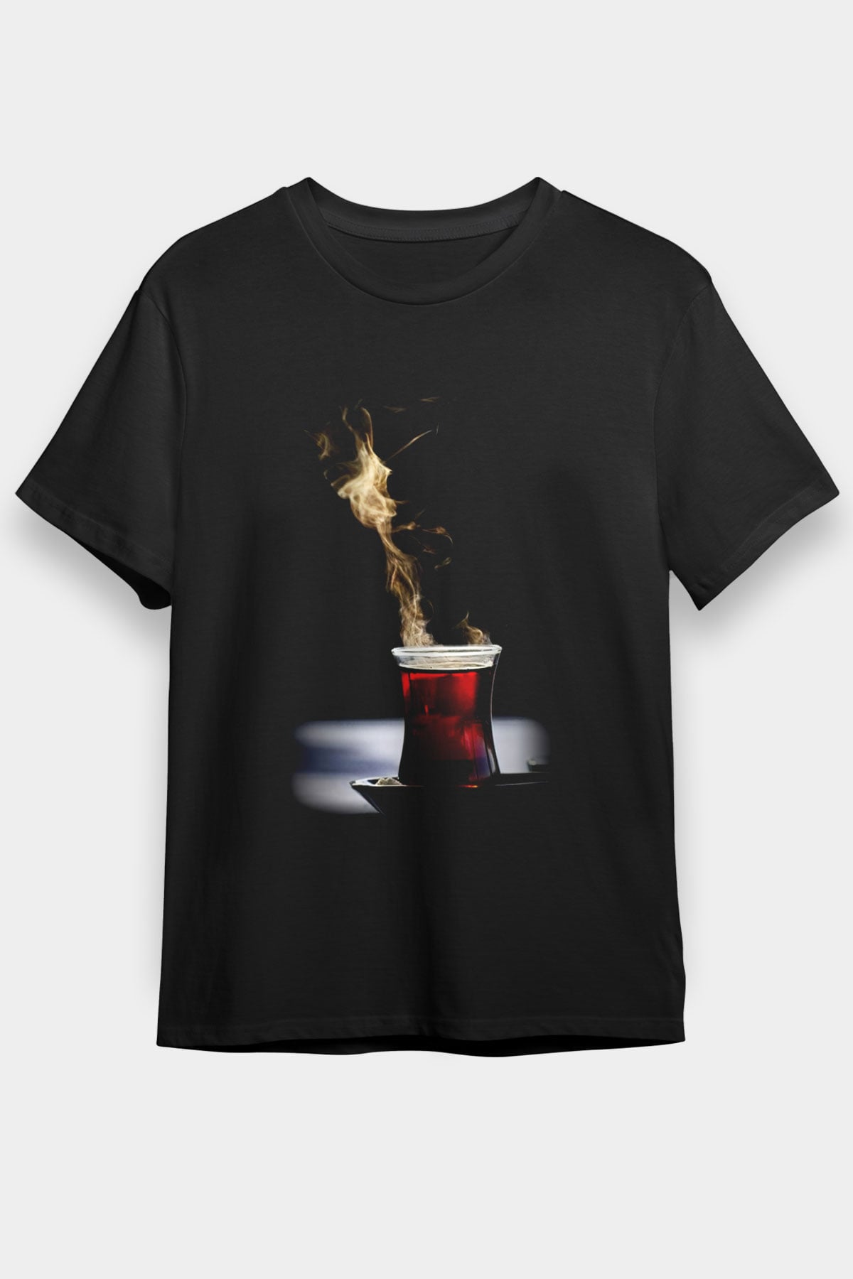 Çaycı Siyah Unisex Tişört T-Shirt - TişörtFabrikası