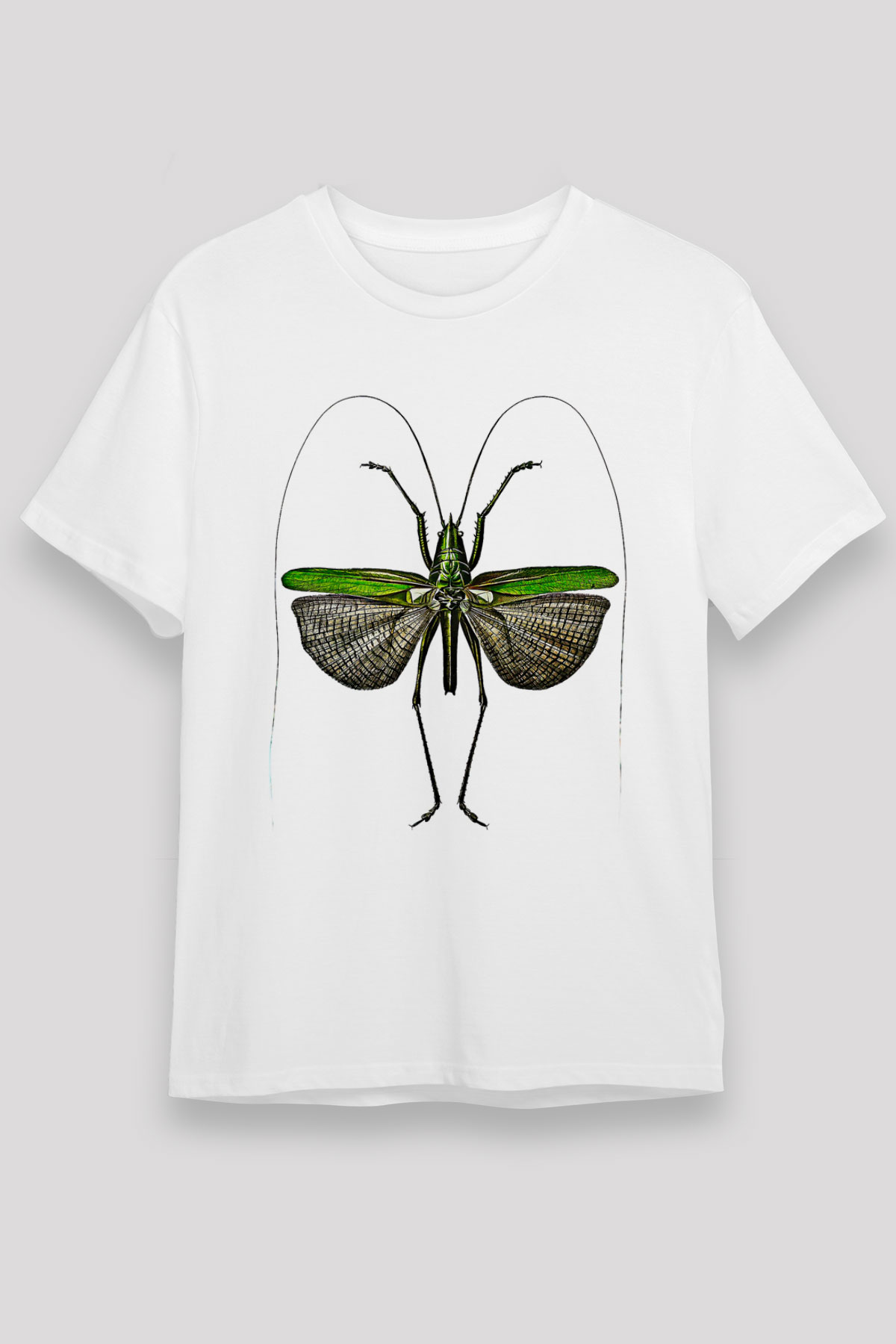 Çekirge Unisex Baskılı Beyaz Tişört - Tshirt